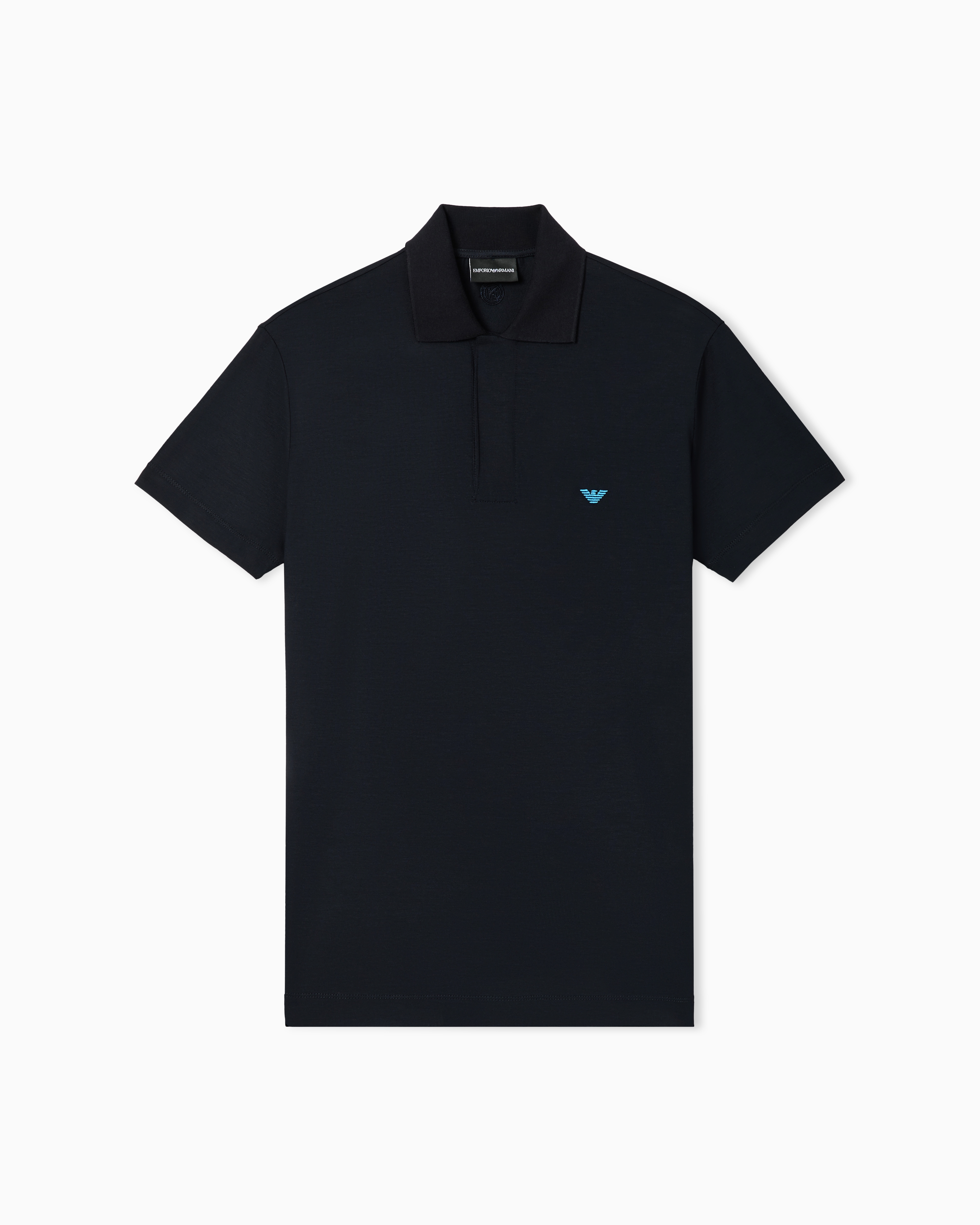 Emporio Armani Navy Blue Ssc Napoli Capsule Jersey Polo Shirt