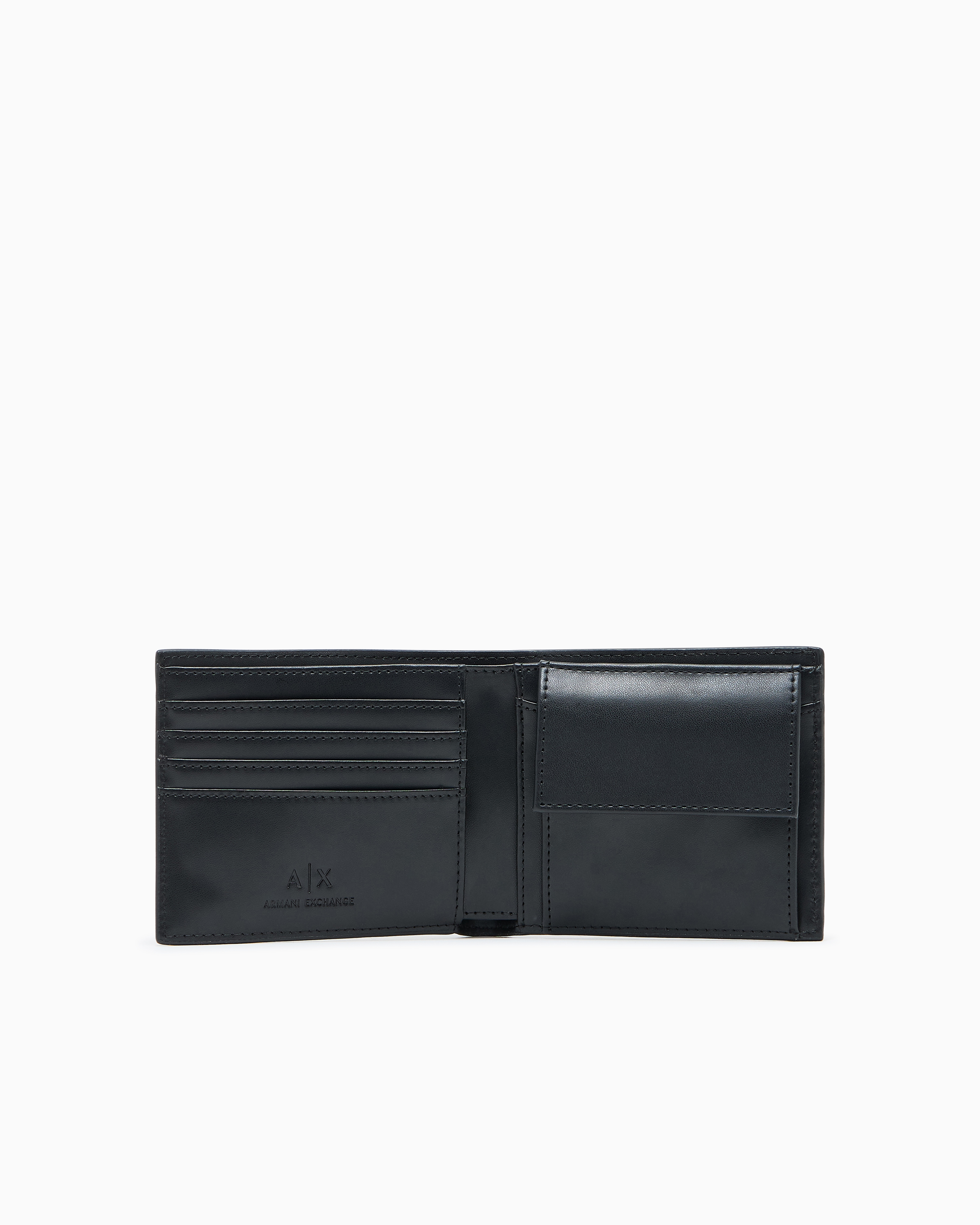 モノグラム×ストライプ 二つ折り財布 | Armani Exchange