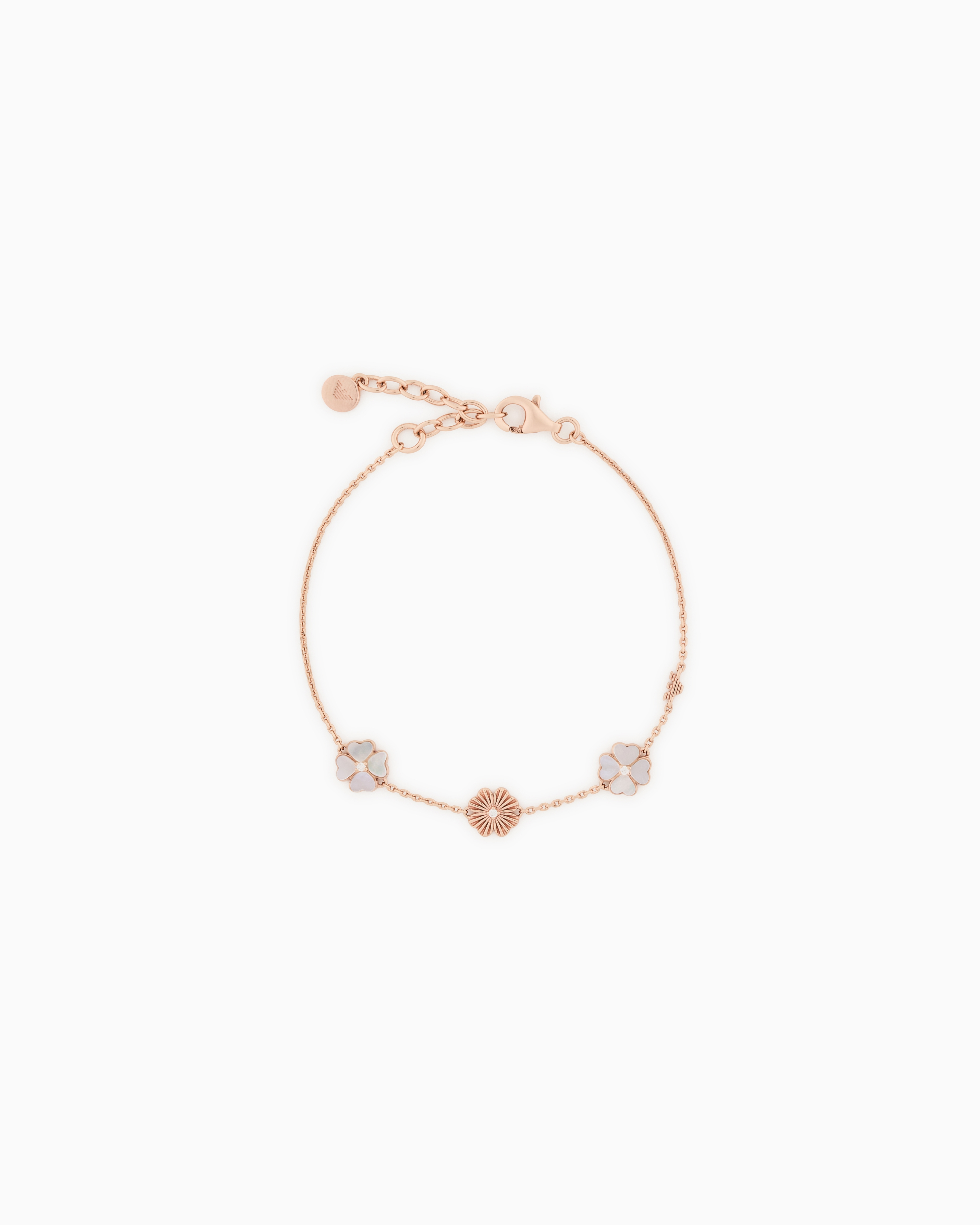 Emporio Armani Multicolored Mother Of Pearl Clover Bracelet