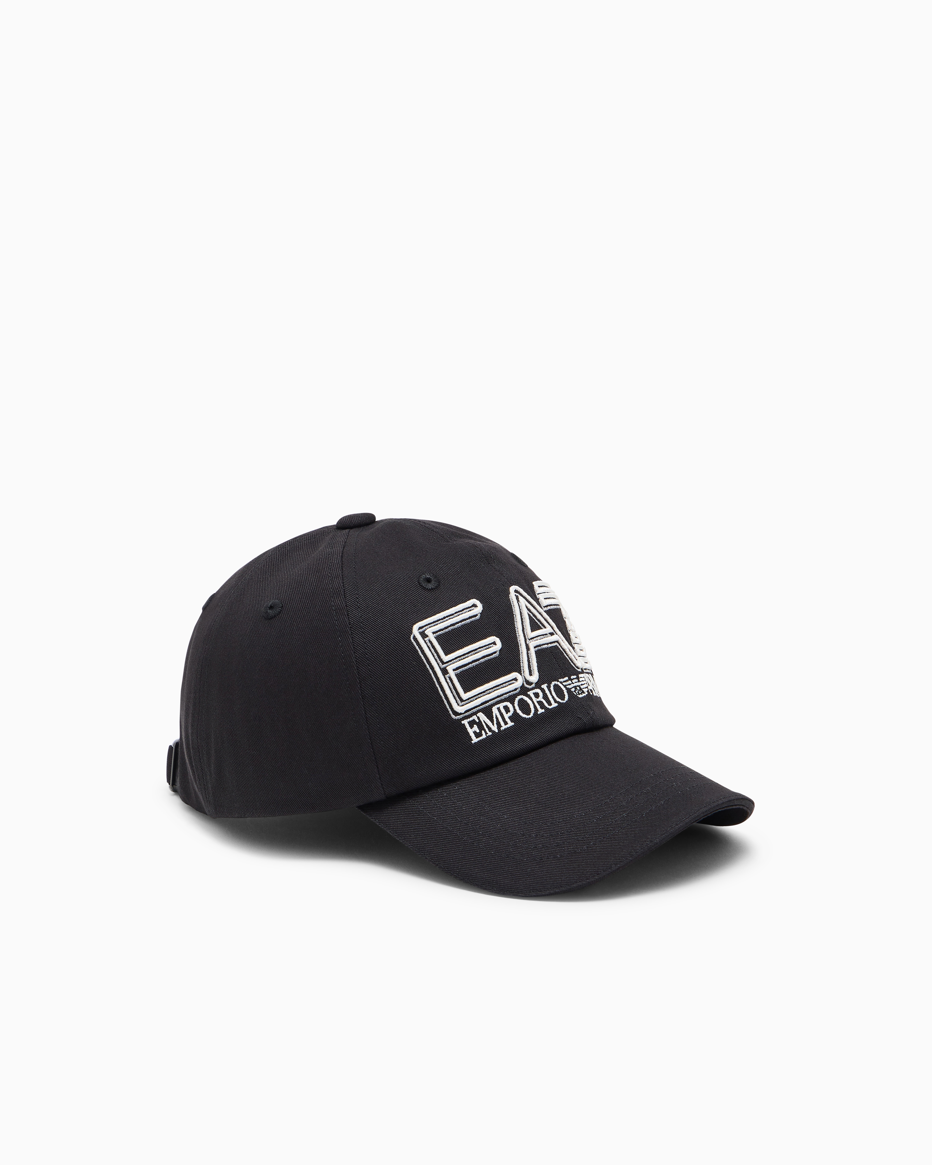 Ea7 Unisex Black Visibility Cotton Baseball Cap