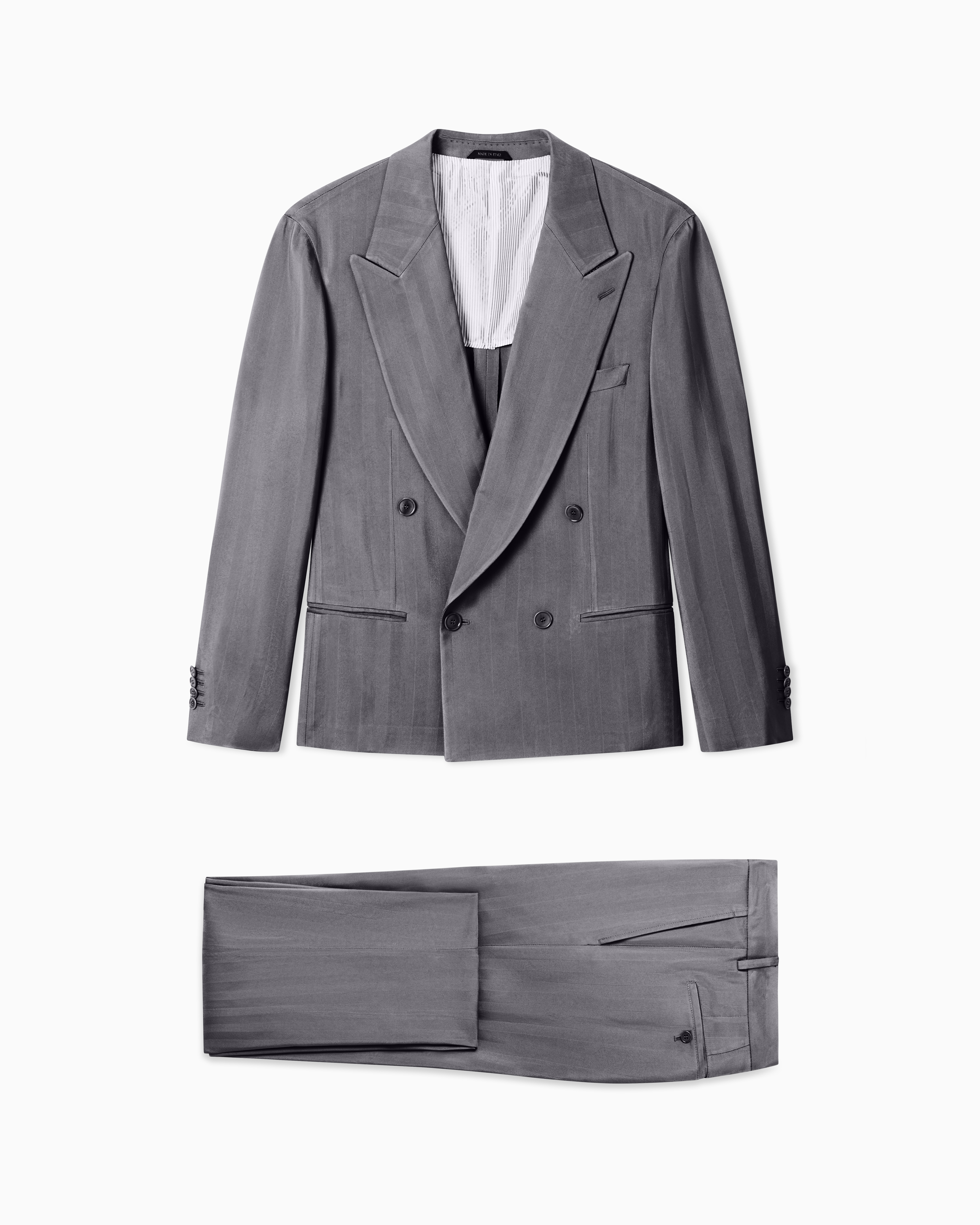 Giorgio Armani Brown Double-Breasted Viscose Suit