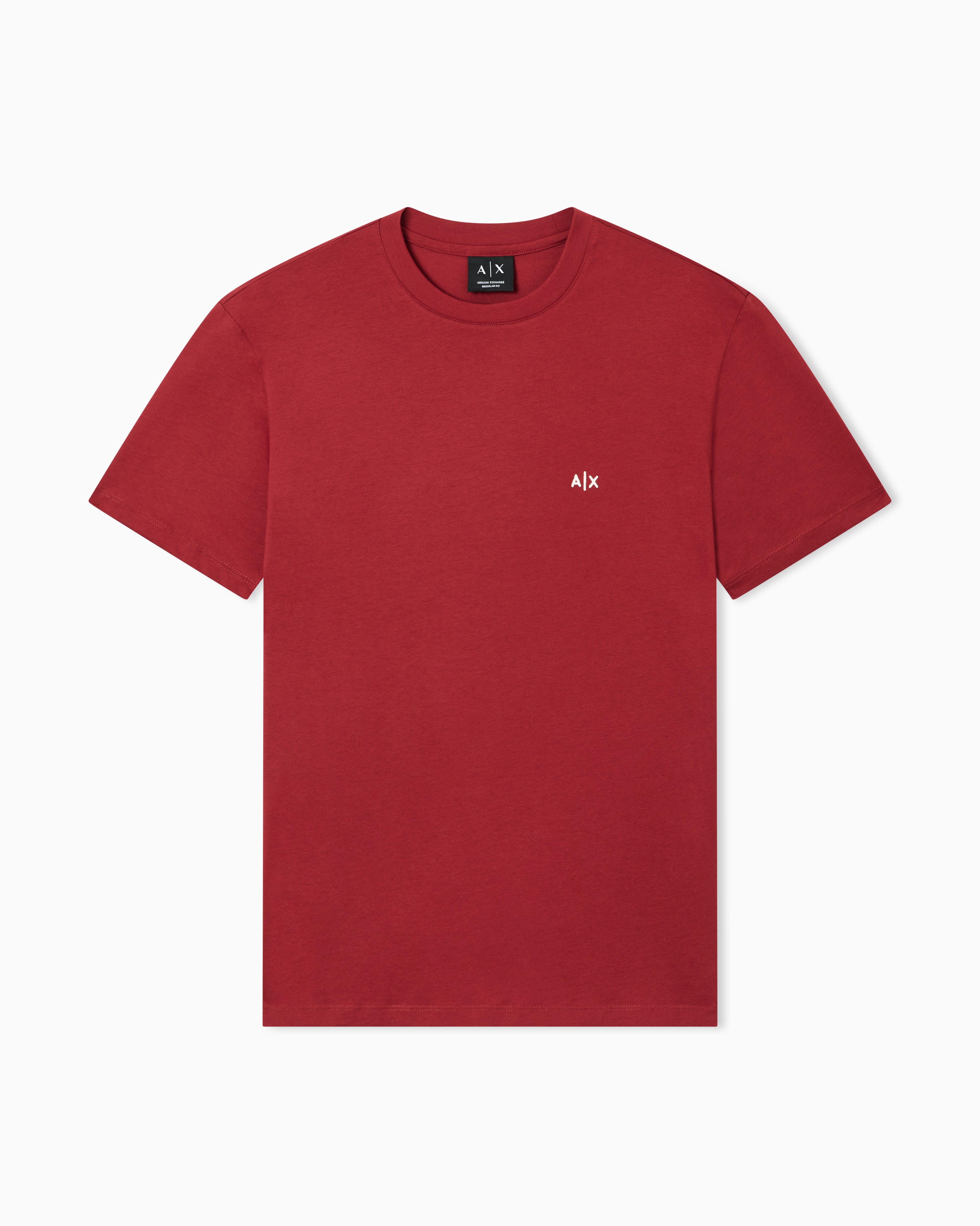 Armani Exchange Red Regular Fit T-Shirt In Cotton Jersey