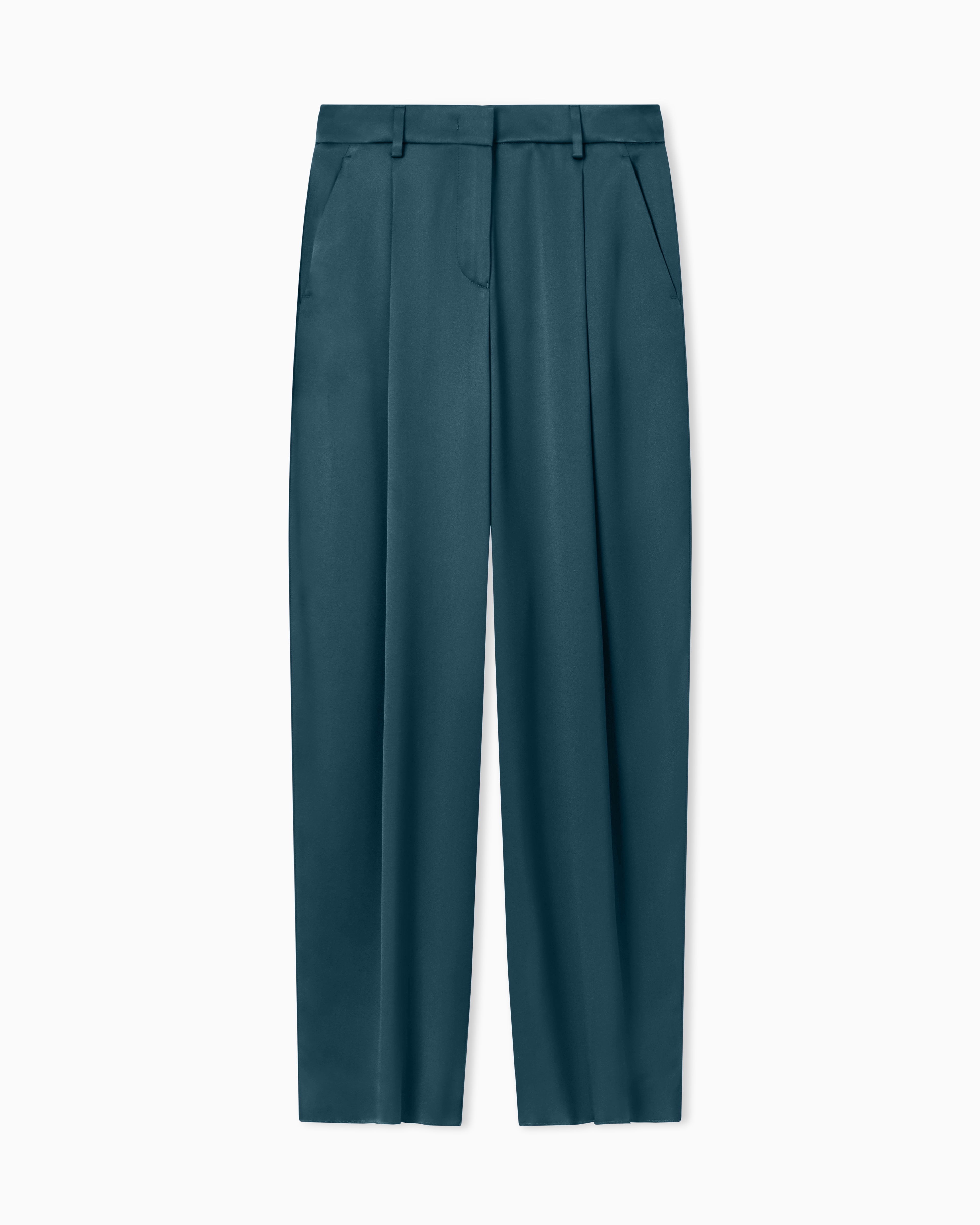 Giorgio Armani Pantaloni A Una Pince In Doppio Raso Di Seta