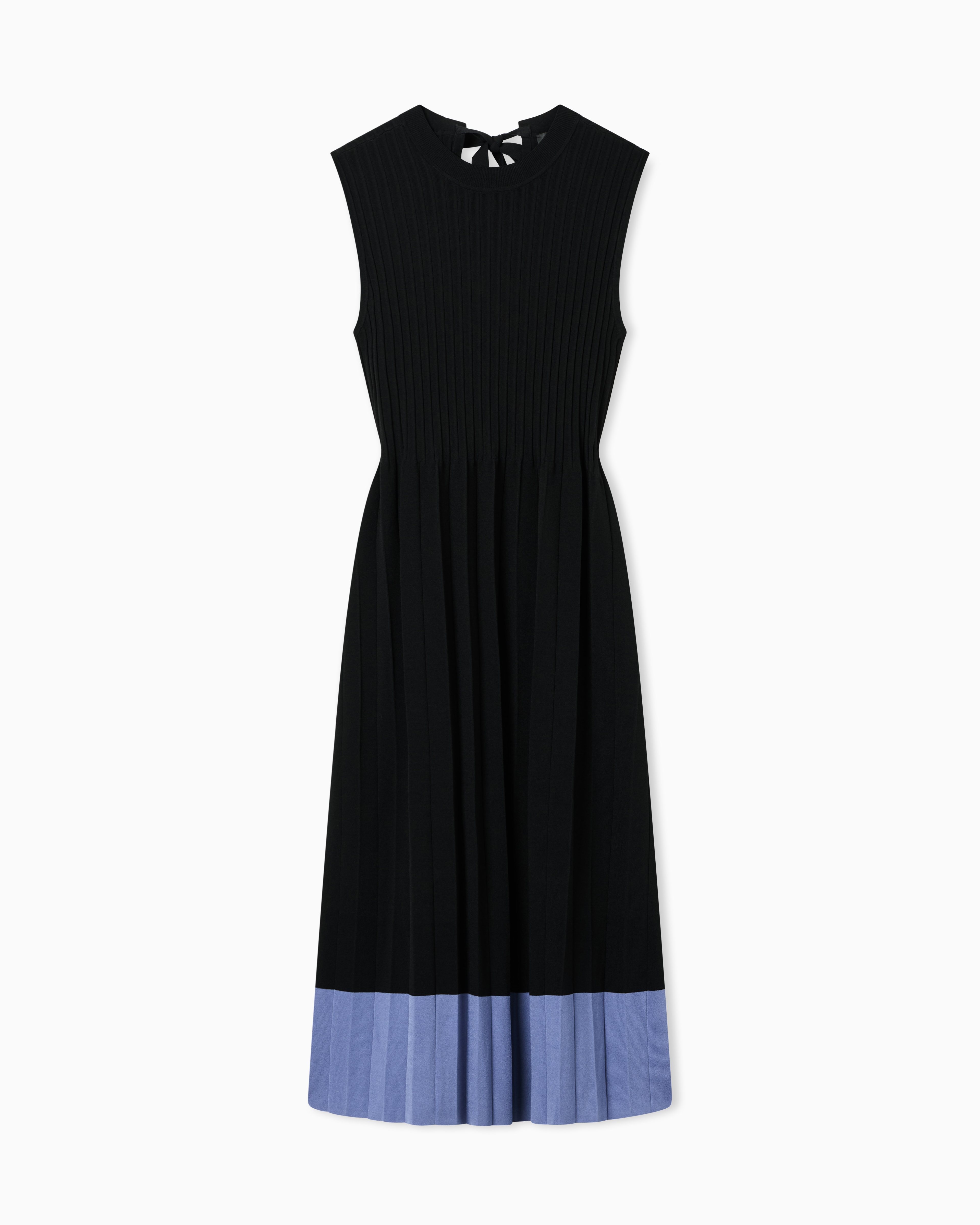 Emporio Armani Black Asv Pleat-Knit Dress