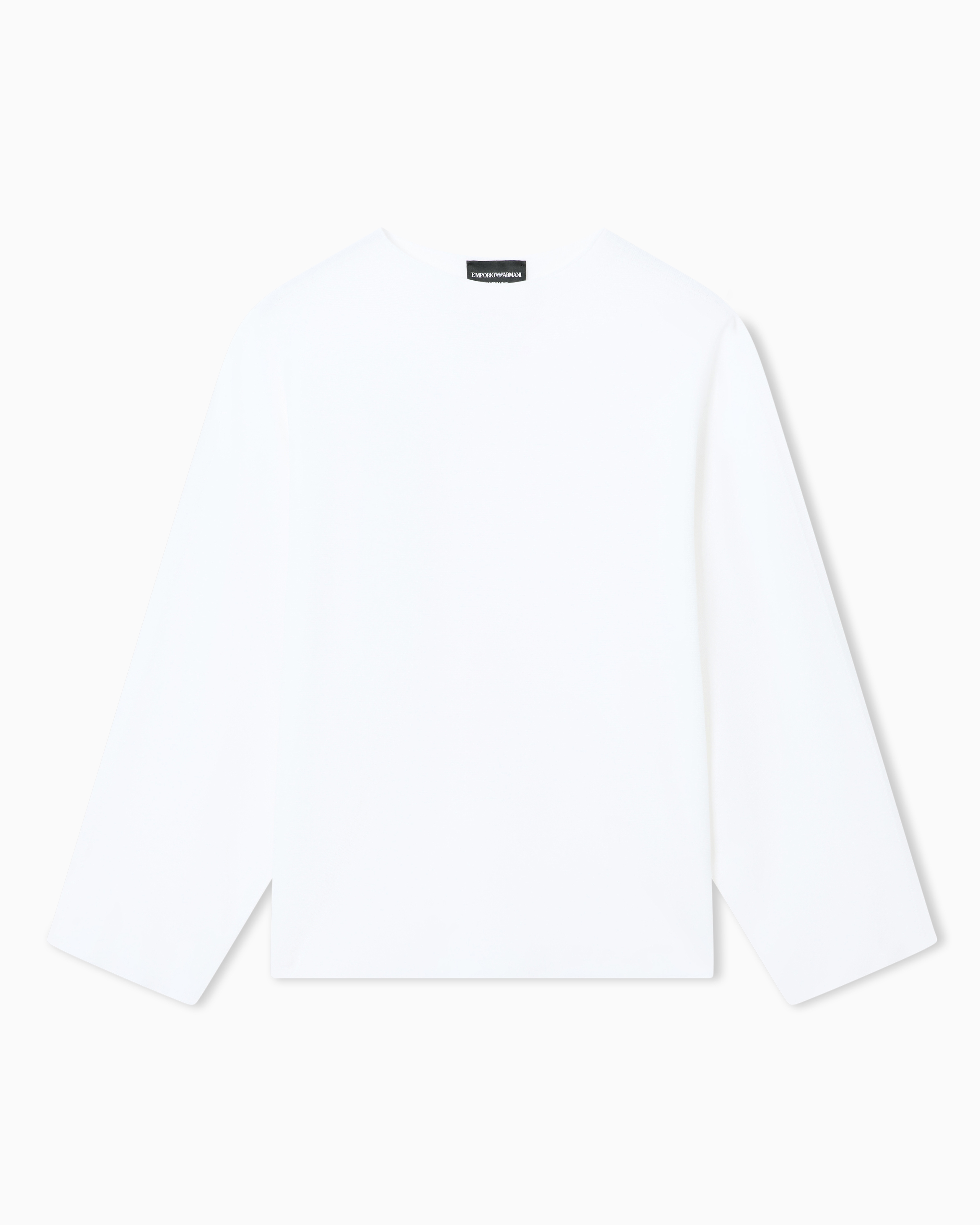 Emporio Armani White Link-Stitch Knit Jumper