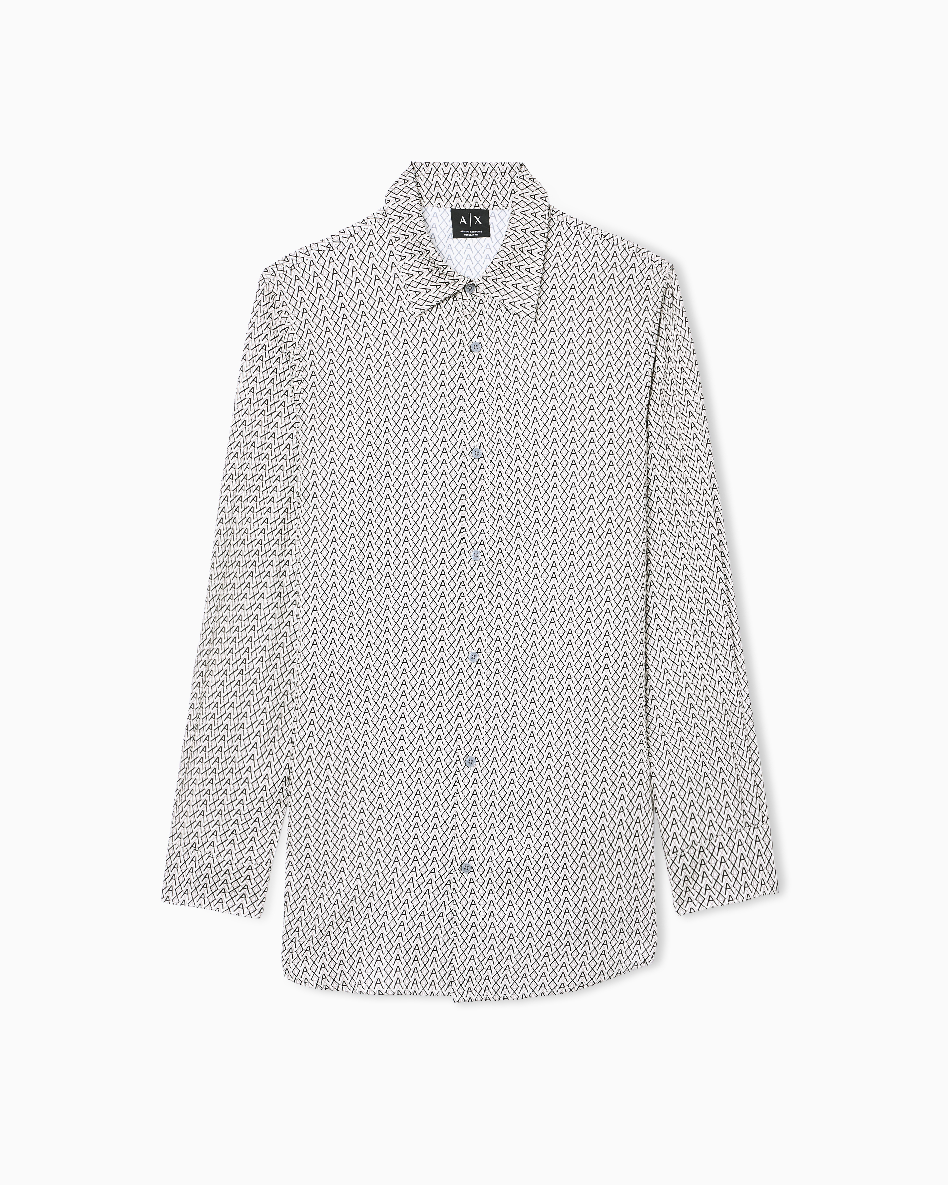 Armani Exchange Camicia Regular Fit Stampa Allover Logo