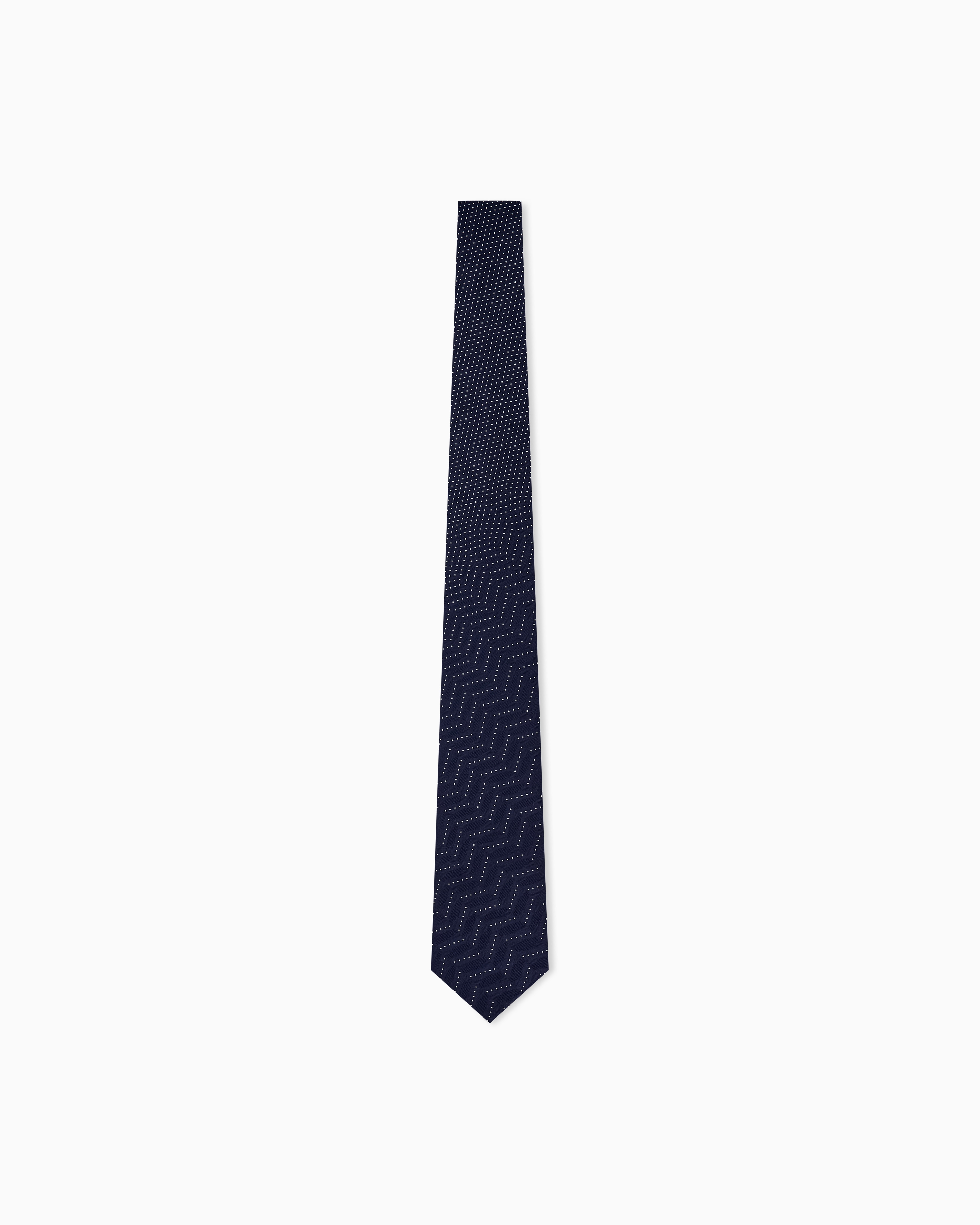 Giorgio Armani Navy Blue Tie In Silk