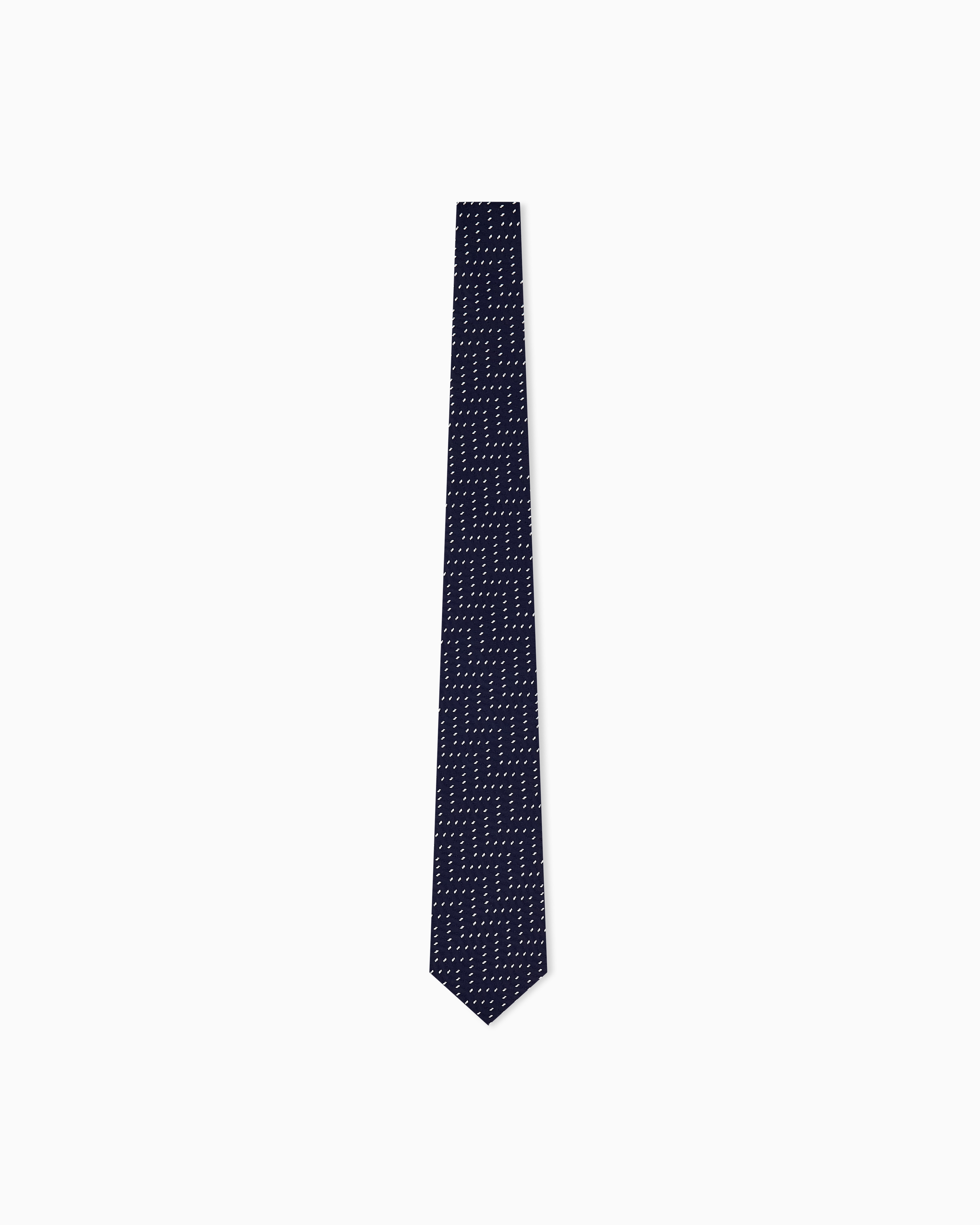 Giorgio Armani Navy Blue Tie In Silk