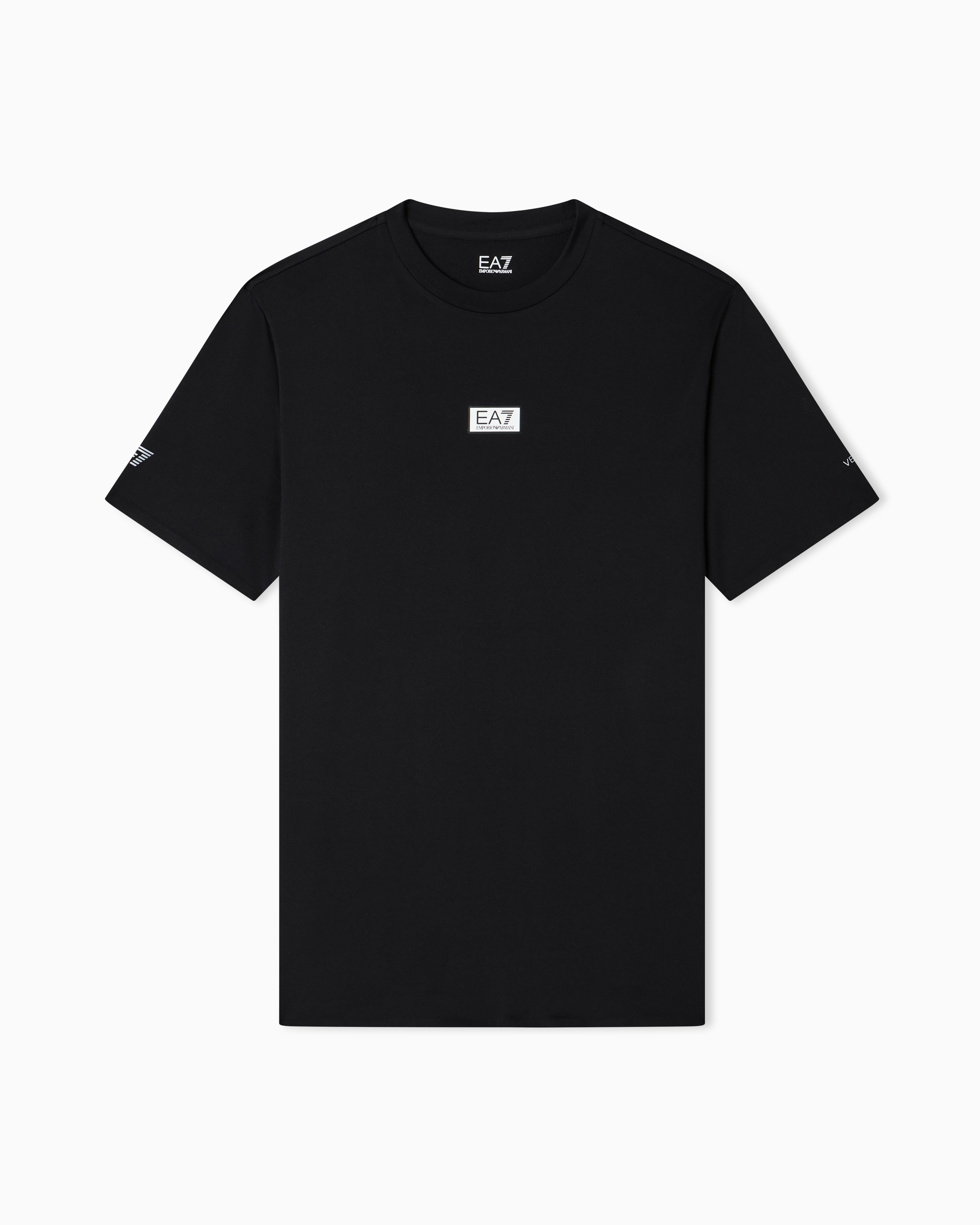 Ea7 Black Dynamic Athlete Crew-Neck T-Shirt In Ventus7 Technical Fabric