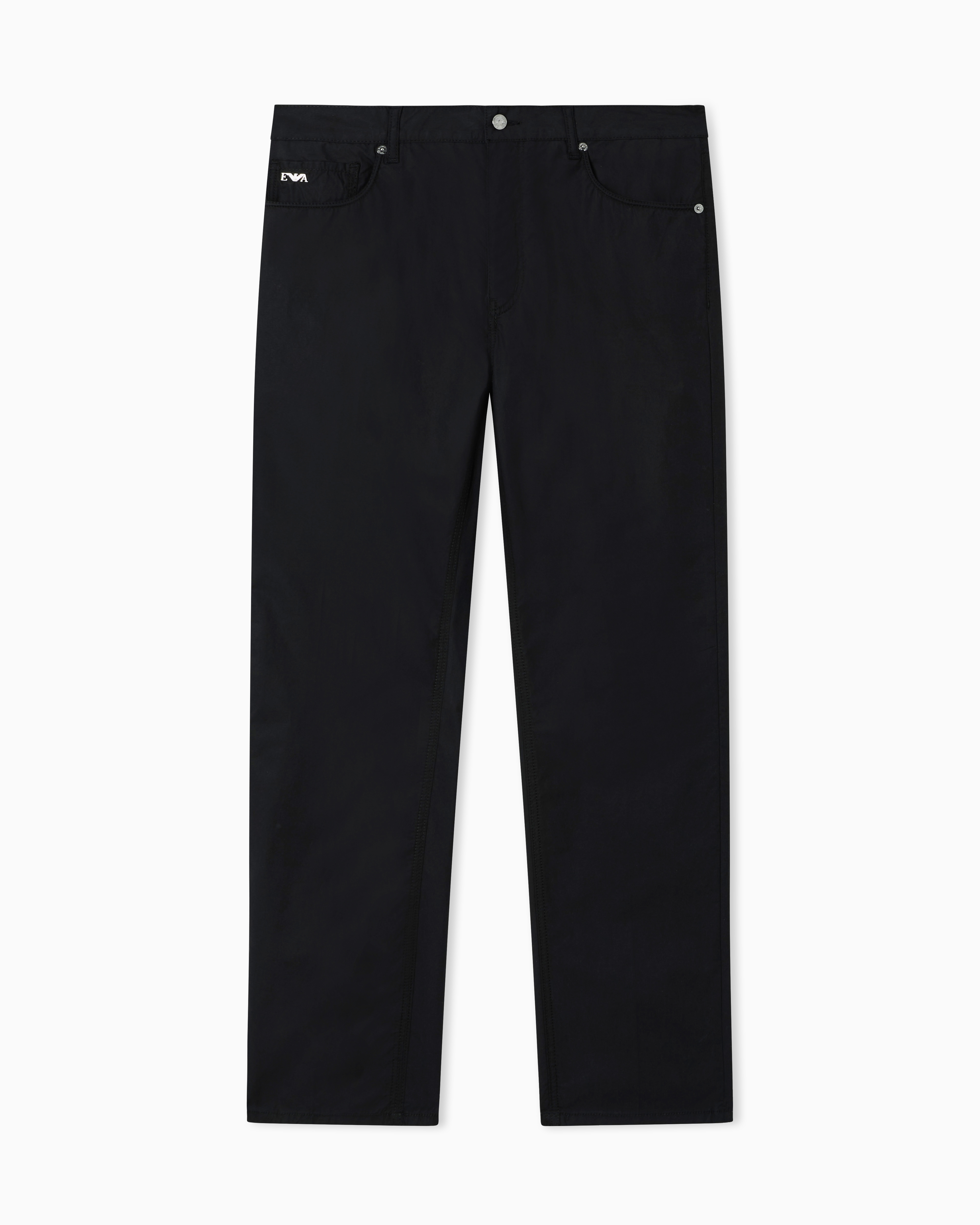 J76 straight fit, technical cotton five-pocket trousers | Emporio