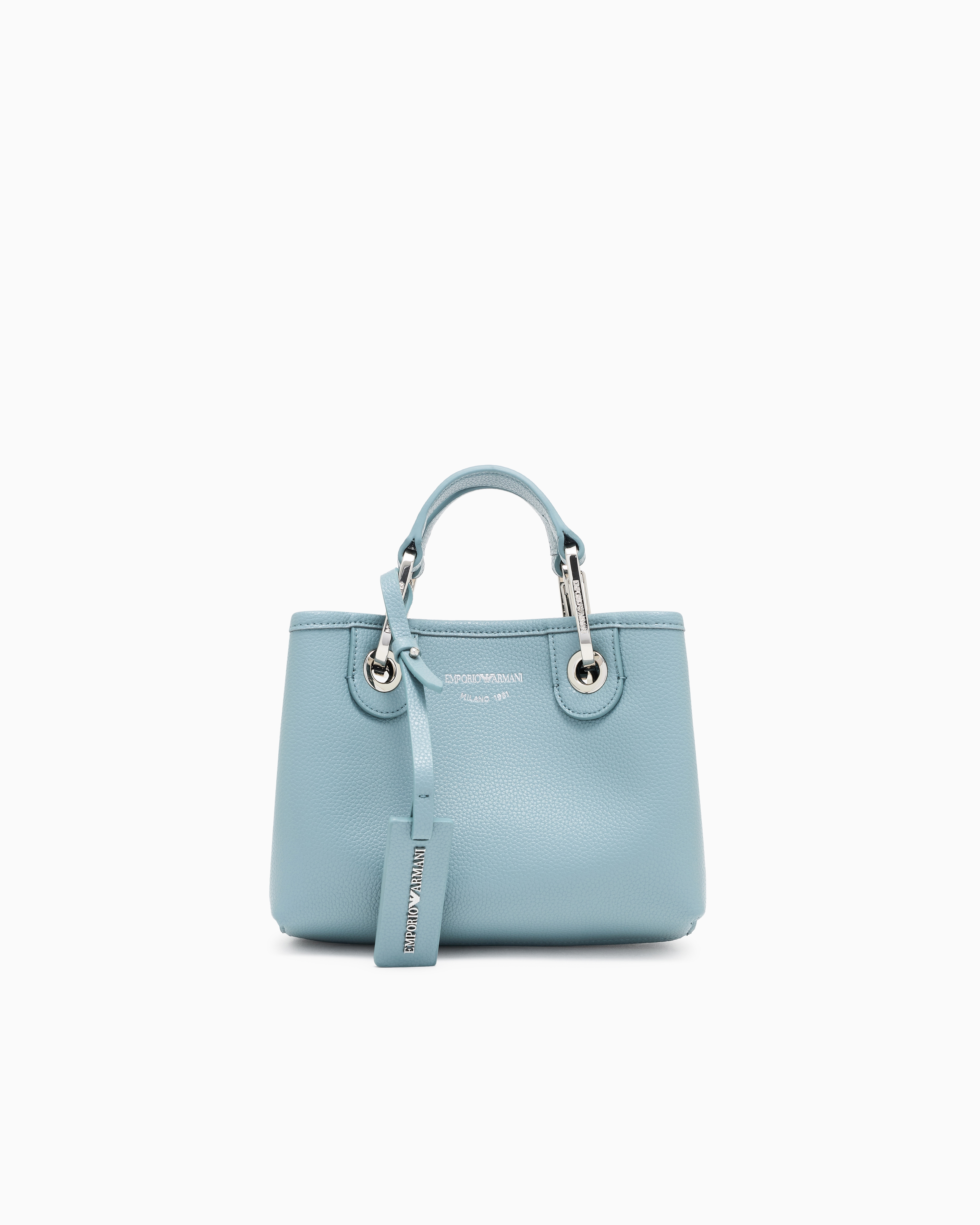 Emporio Armani Light Blue Deer-Print Myea Mini Bag