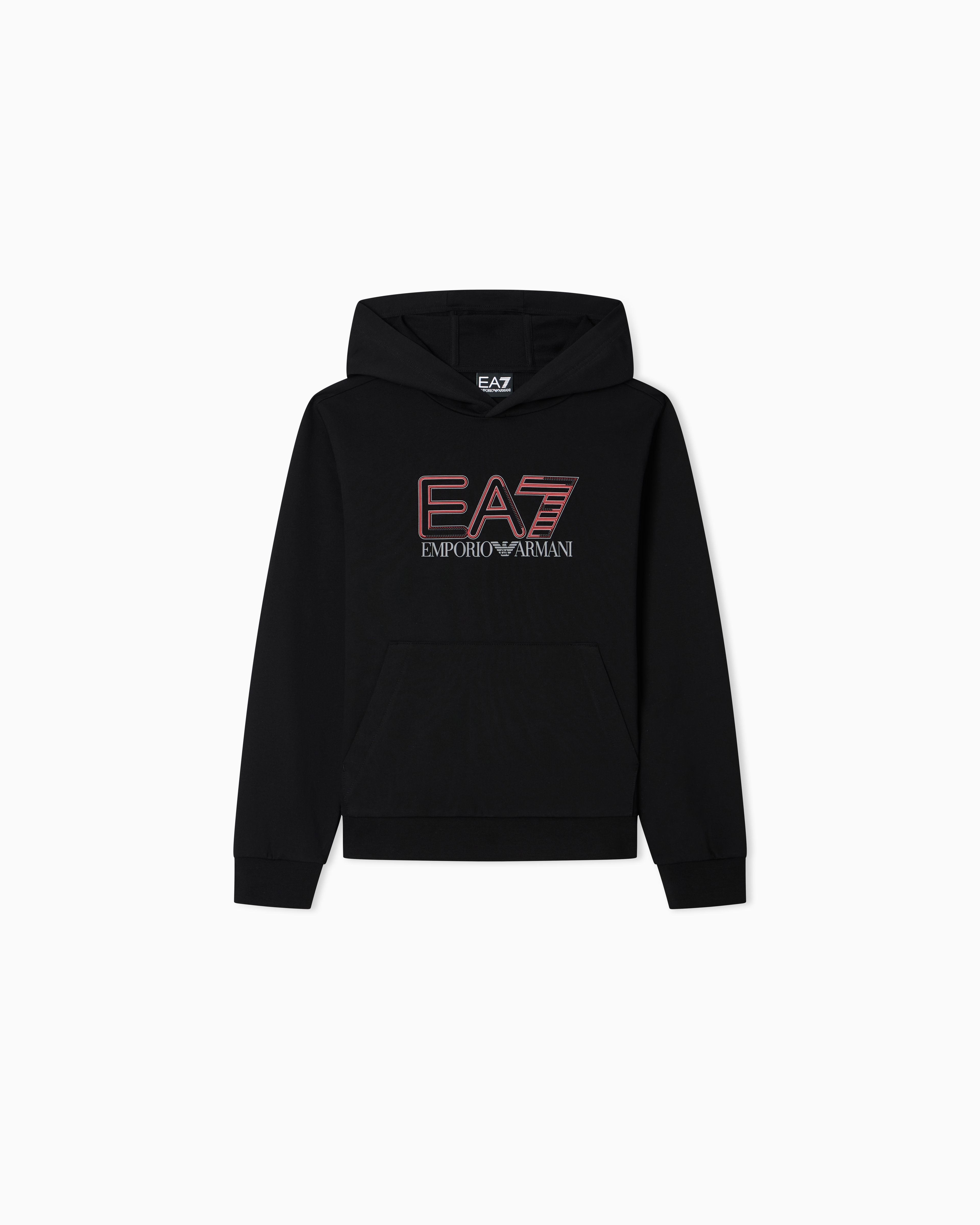 Visibility Boy jersey cotton hooded sweatshirt | EA7