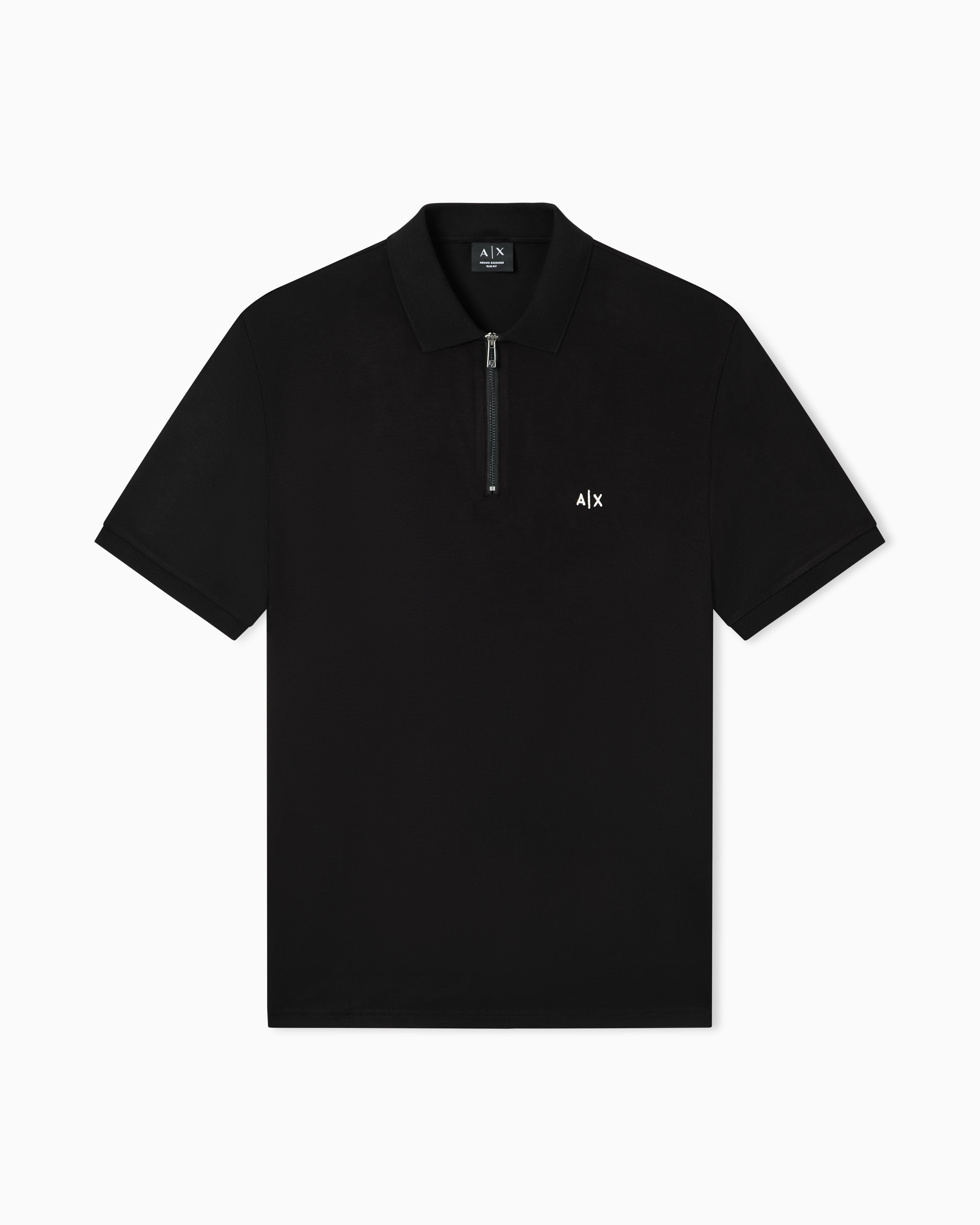 AXロゴ ジップアップ 半袖ポロシャツ | Armani Exchange