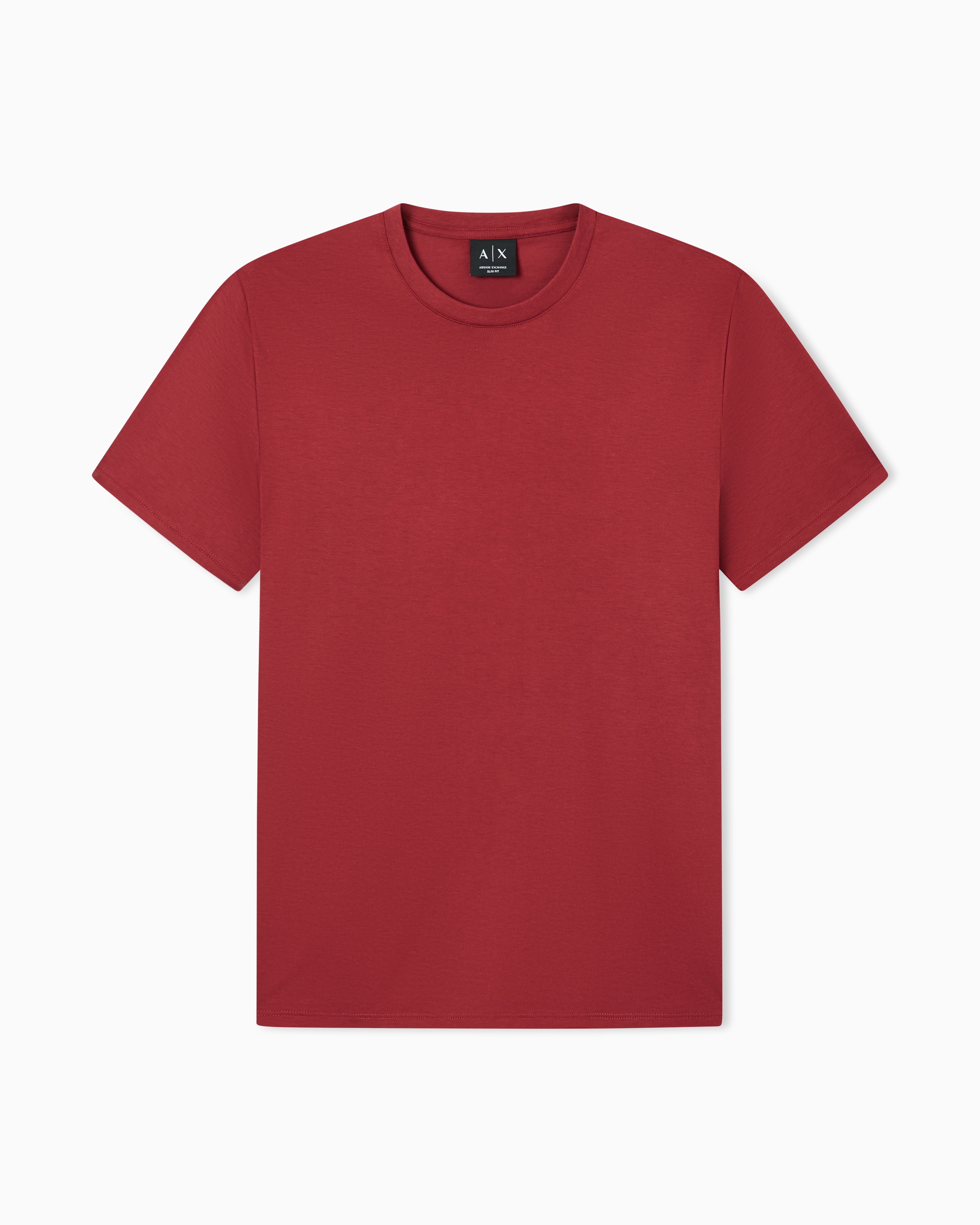 Armani Exchange Red Slim Fit T-Shirt In Pima Cotton Jersey