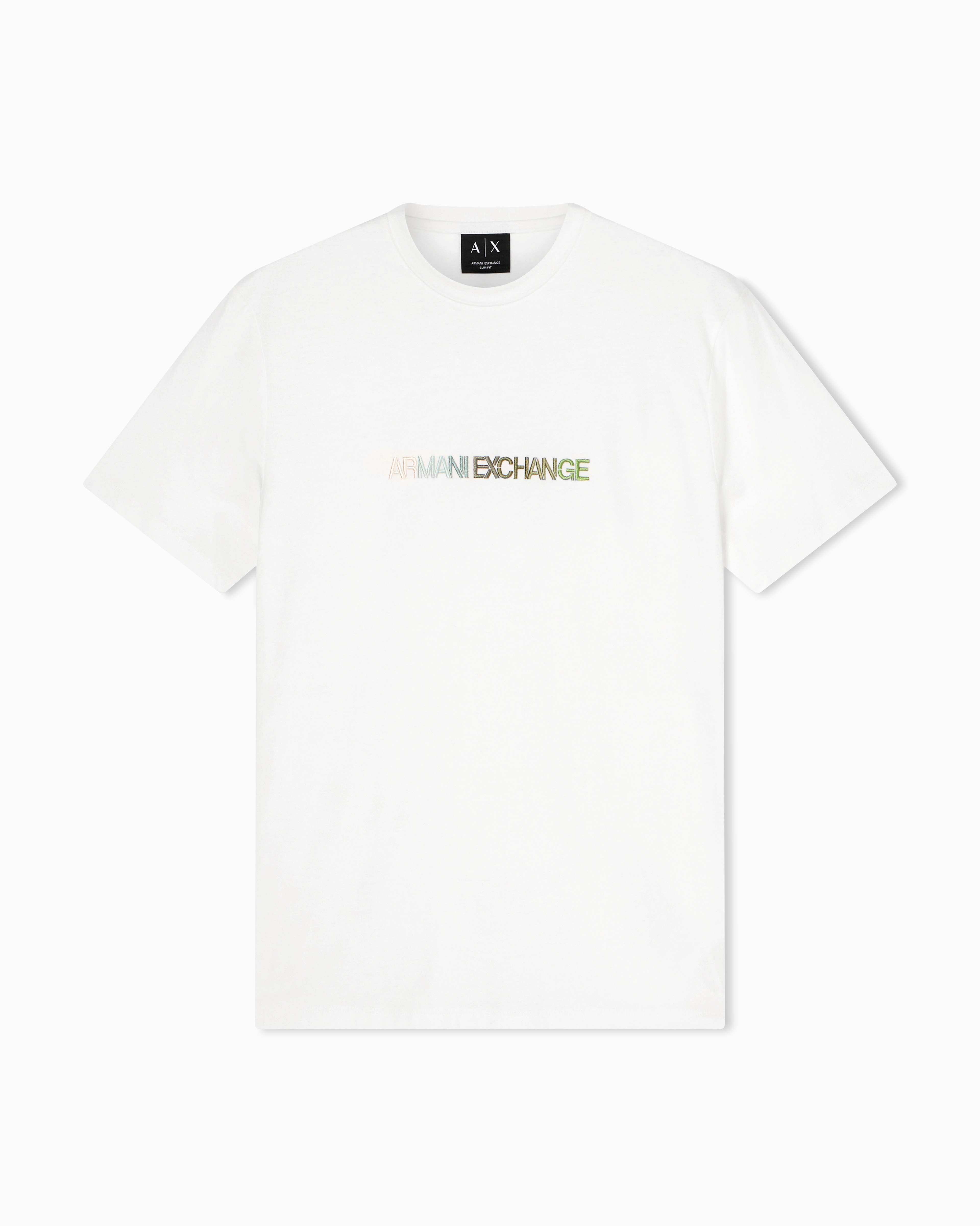 Armani Exchange White Slim Fit T-Shirt In Classic Cotton Jersey