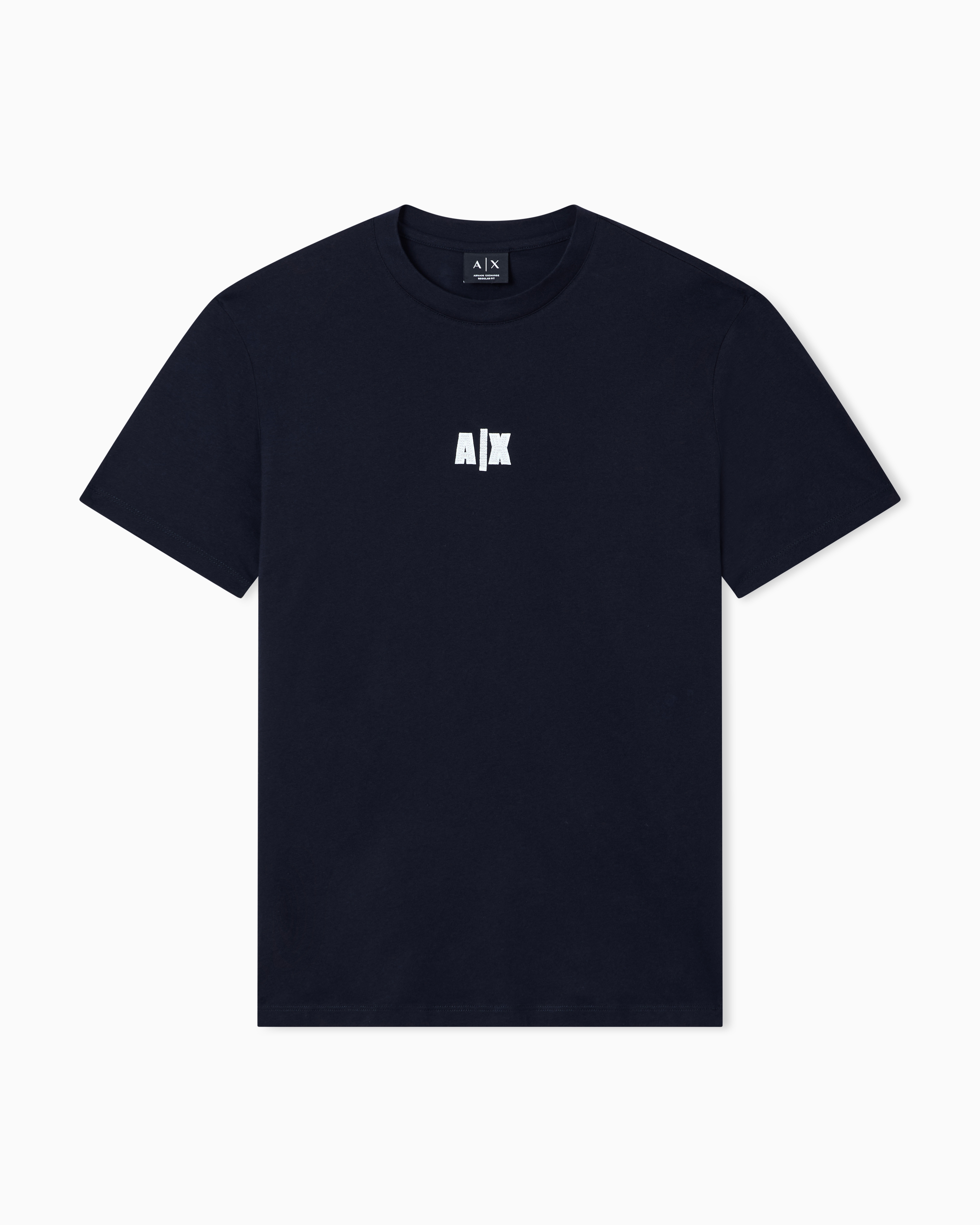 Armani Exchange Navy Blue Regular Fit Cotton T-Shirt
