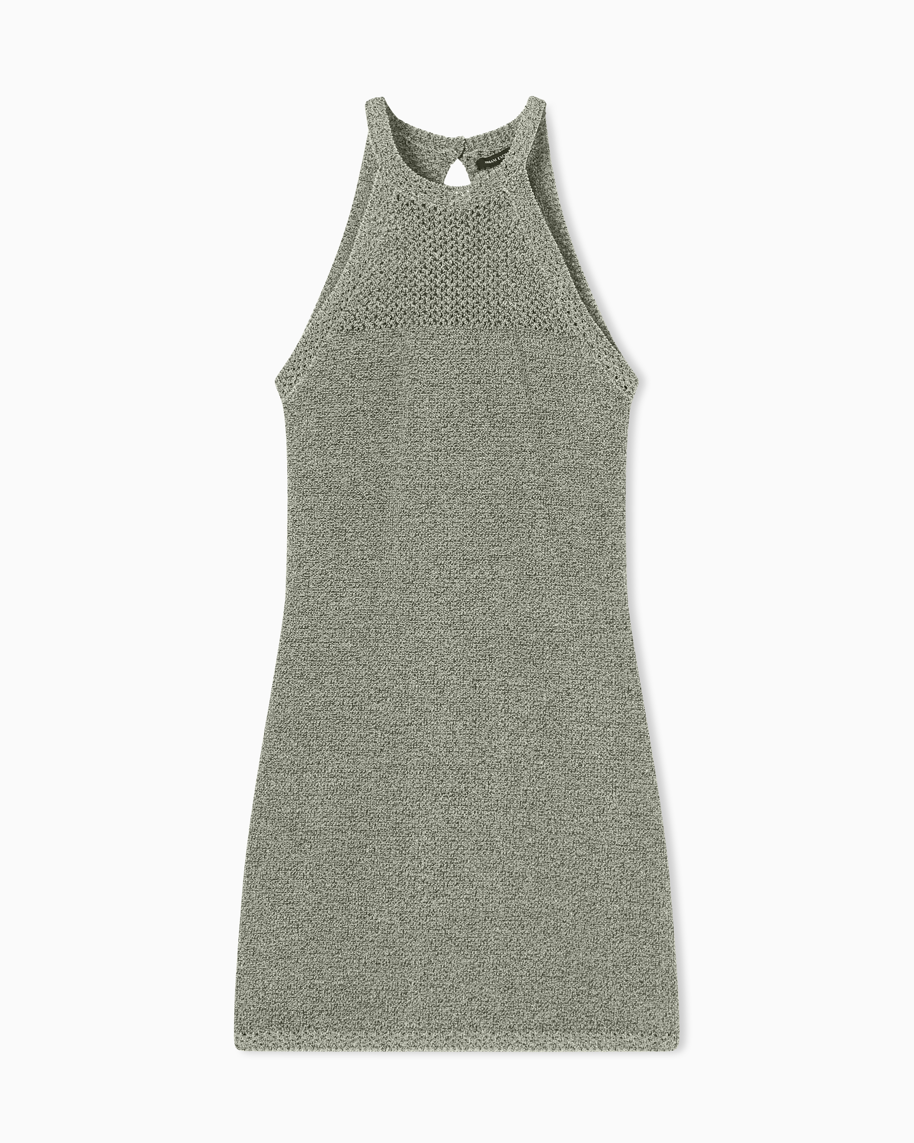 Armani Exchange Green Lurex Knit Mini Dress