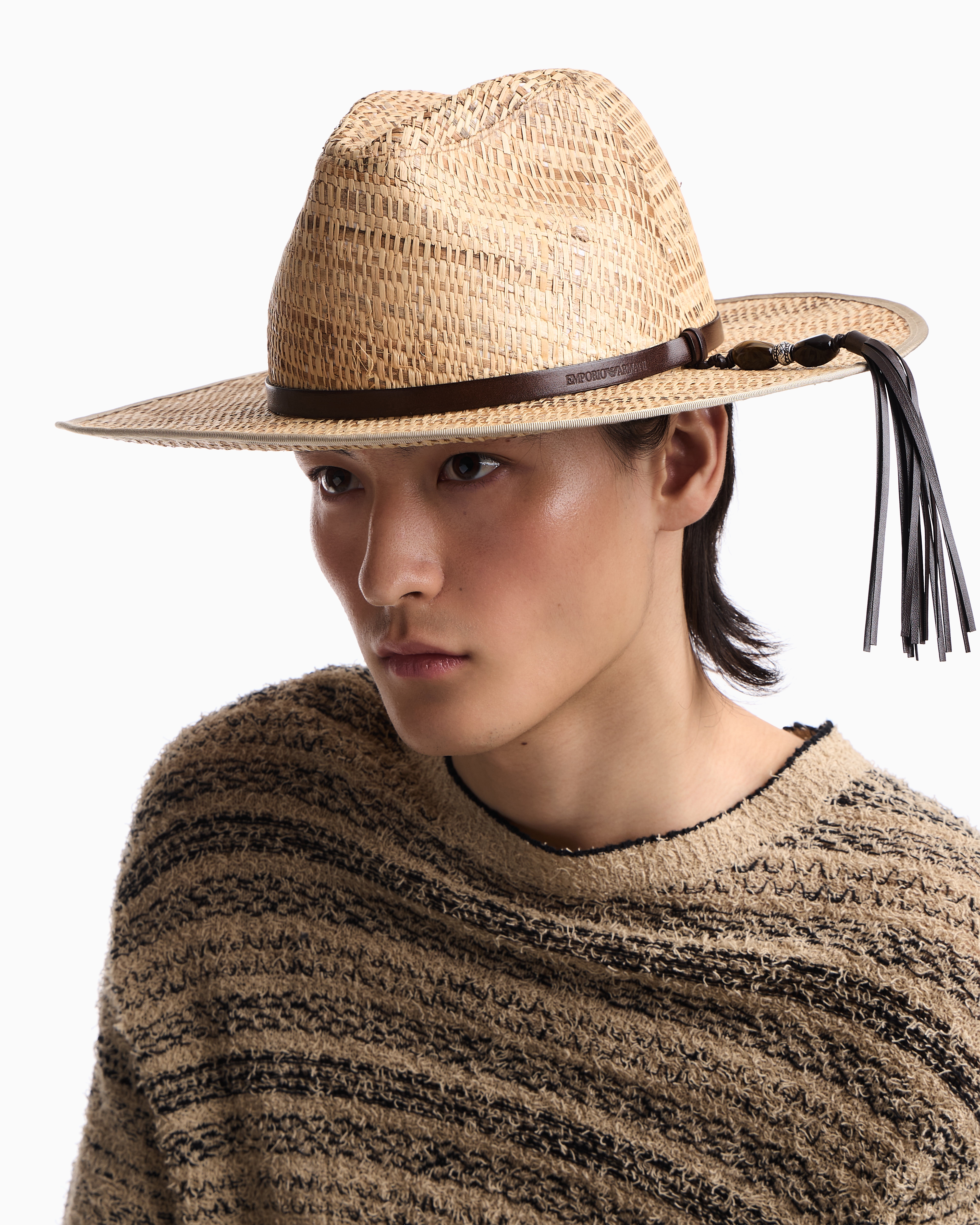 Woven raffia hat | Emporio Armani