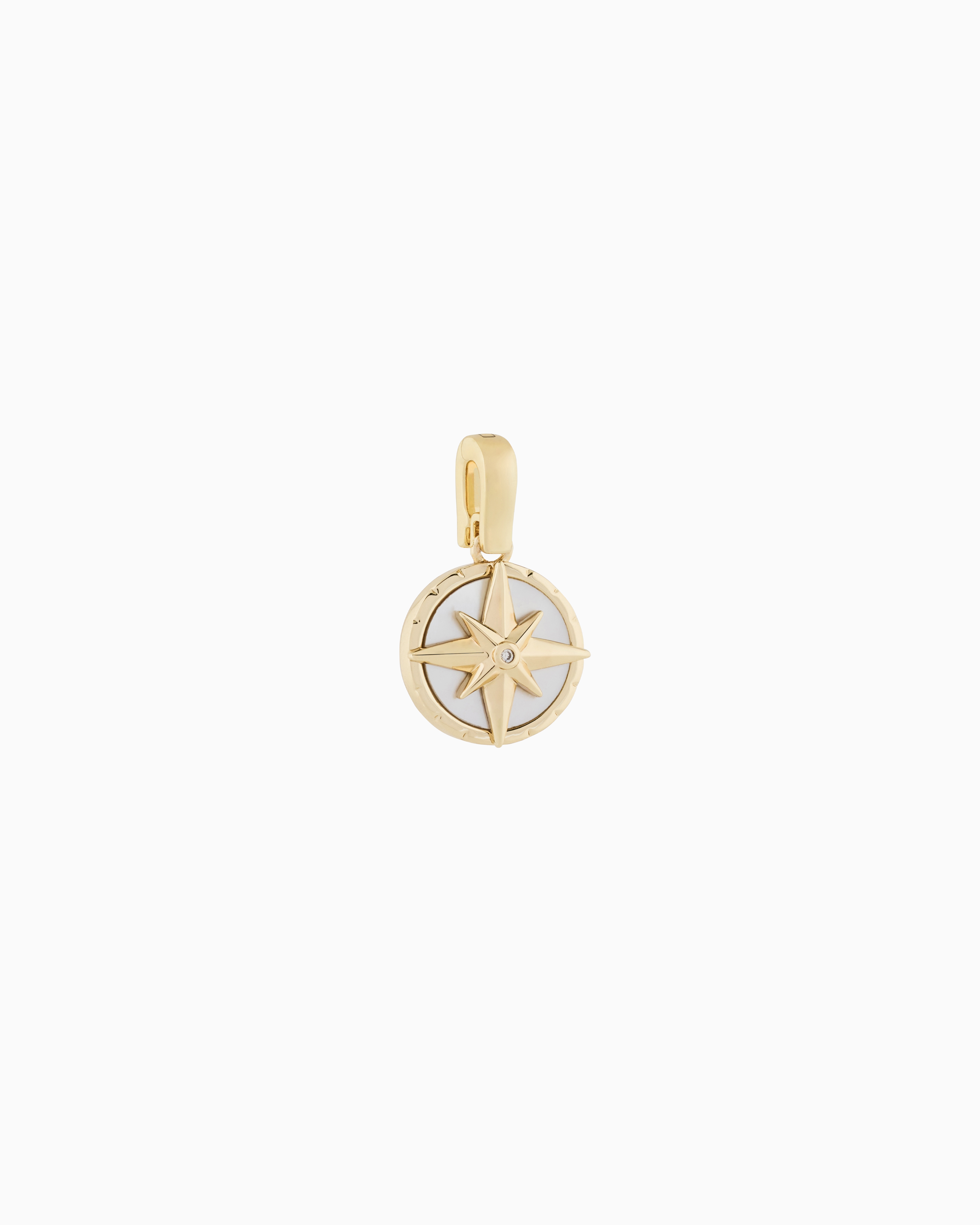Emporio Armani Multicolored Mother Of Pearl Compass Charm