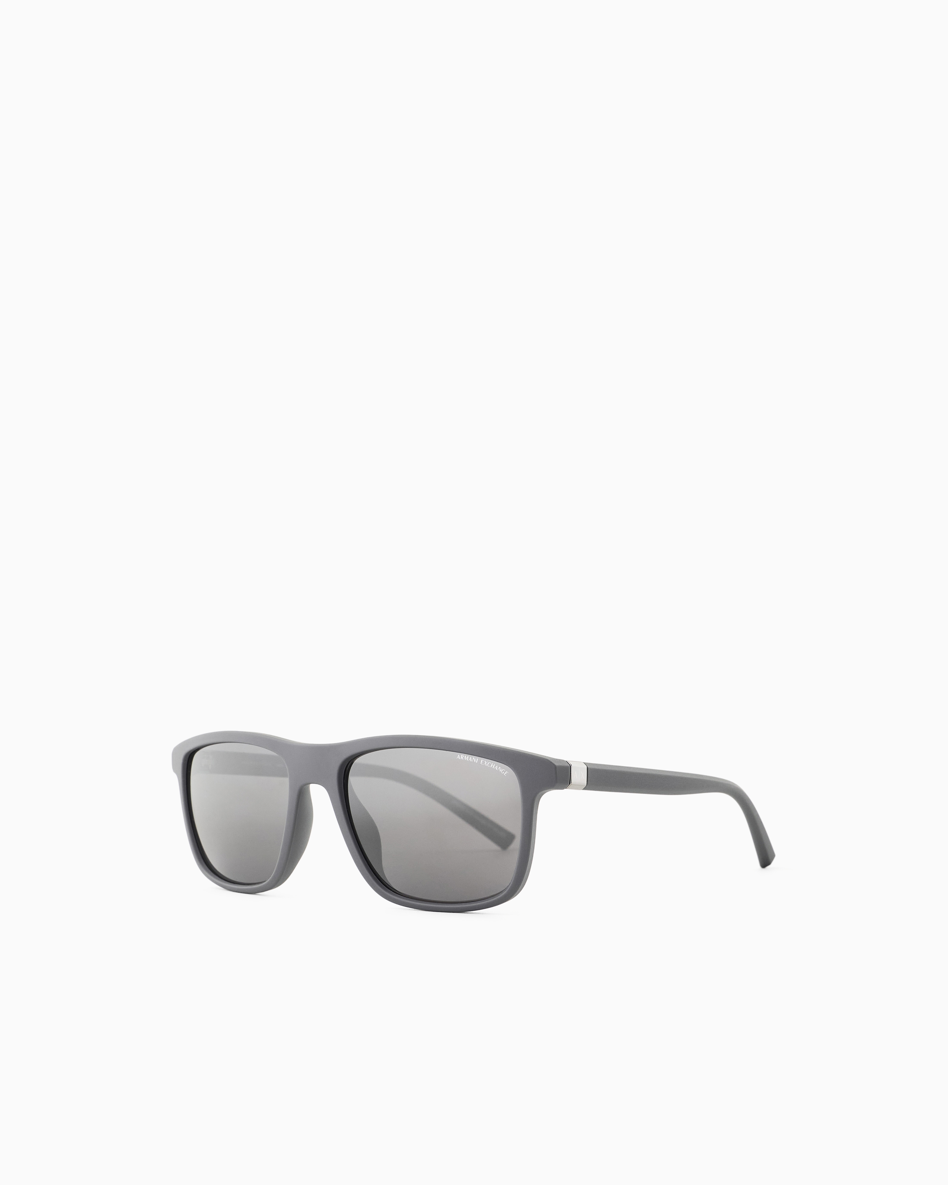 Armani Exchange Men's Grey Square-Shaped Sunglasses For