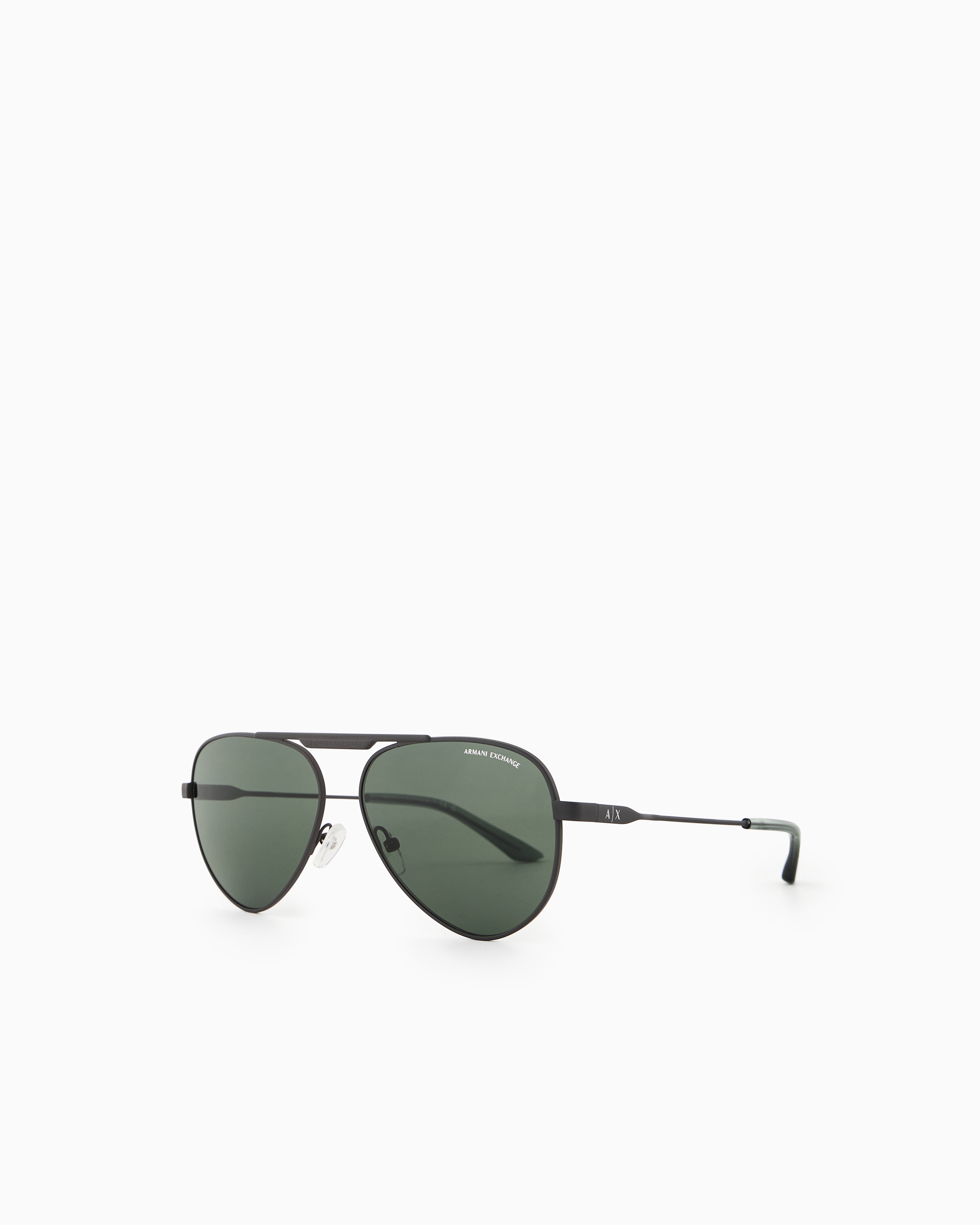 Armani Exchange Unisex Grey Pilot-Shaped Sunglasses