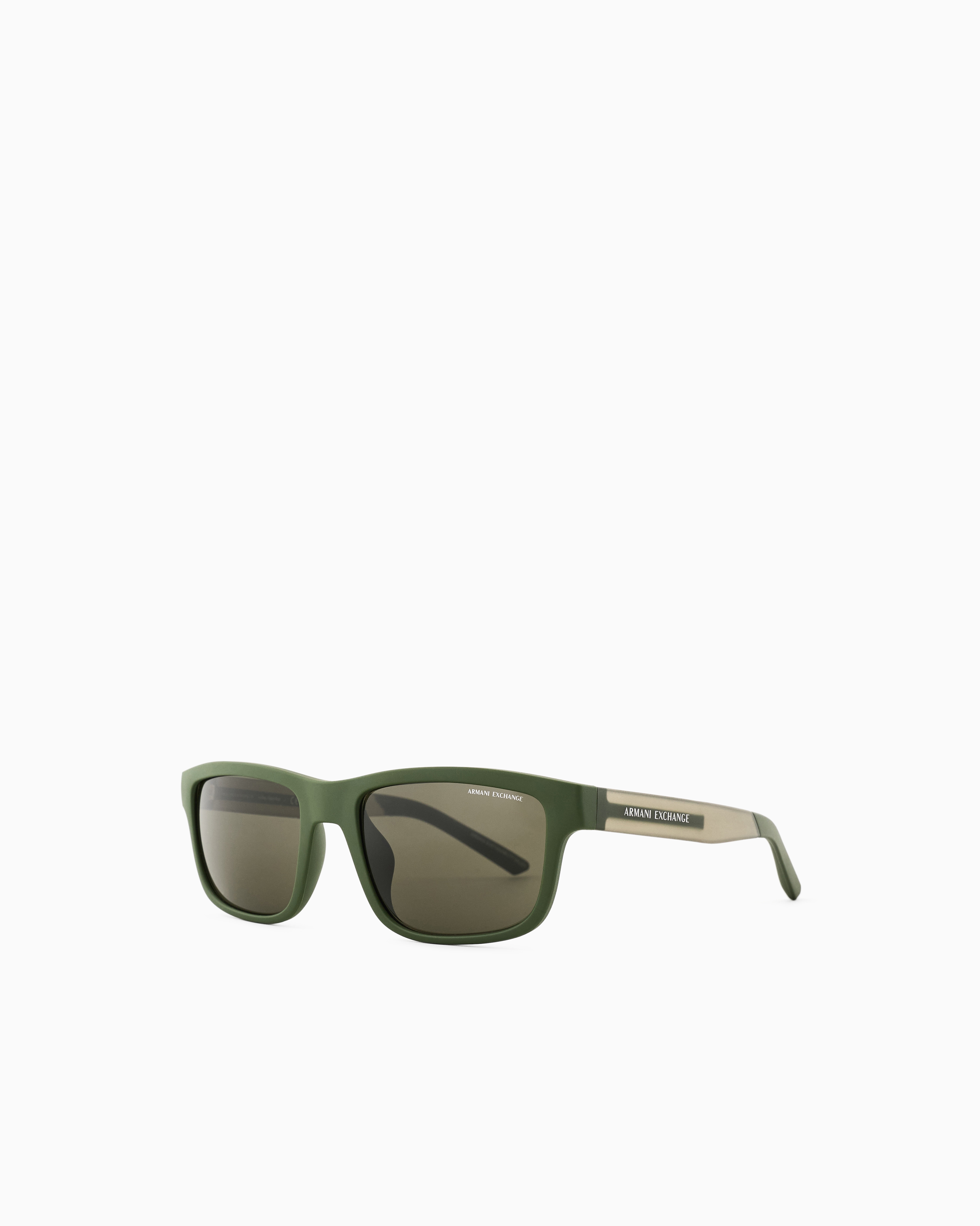 Armani Exchange Men's Green Square-Shaped Sunglasses For