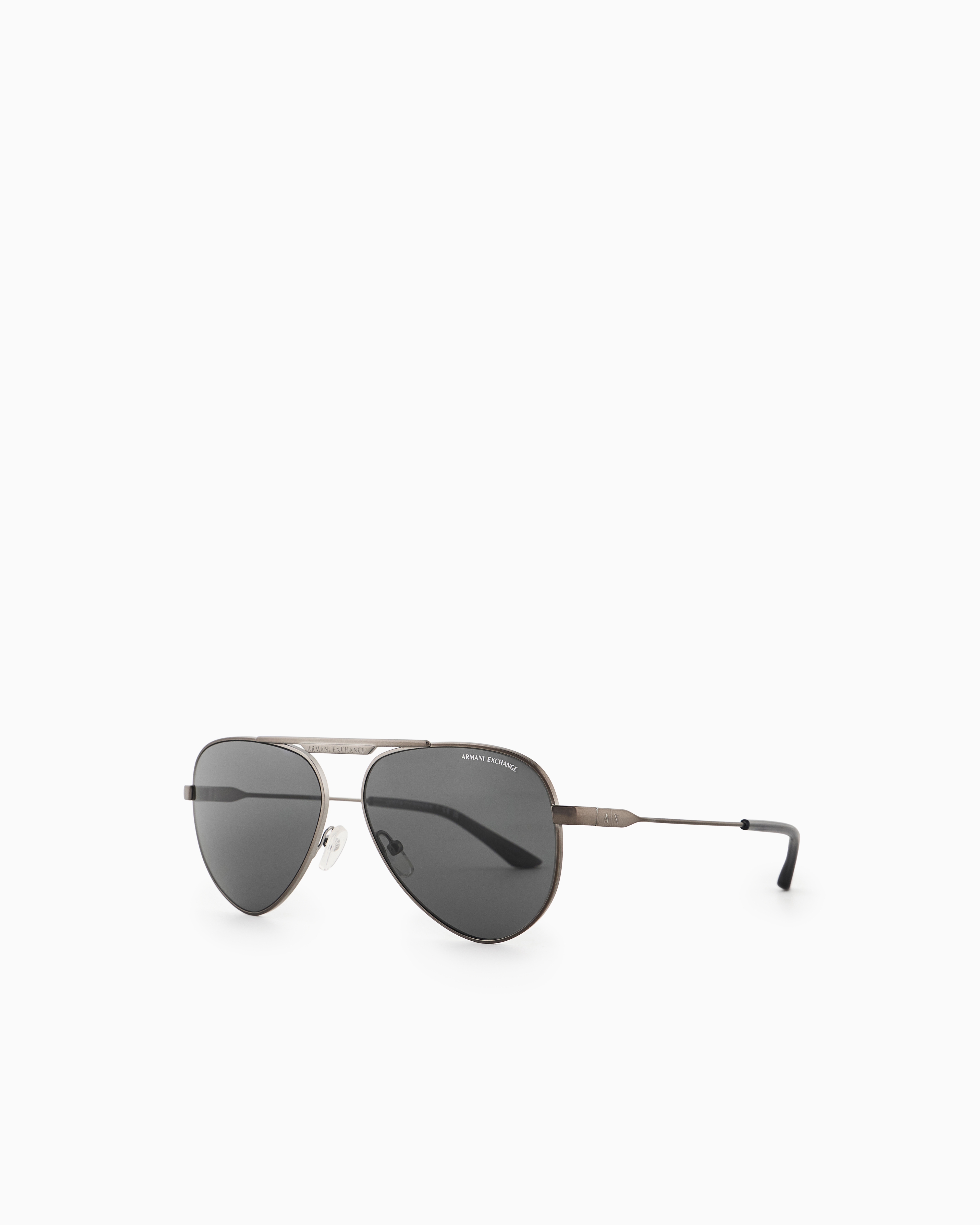 Armani Exchange Unisex Grey Pilot-Shaped Sunglasses
