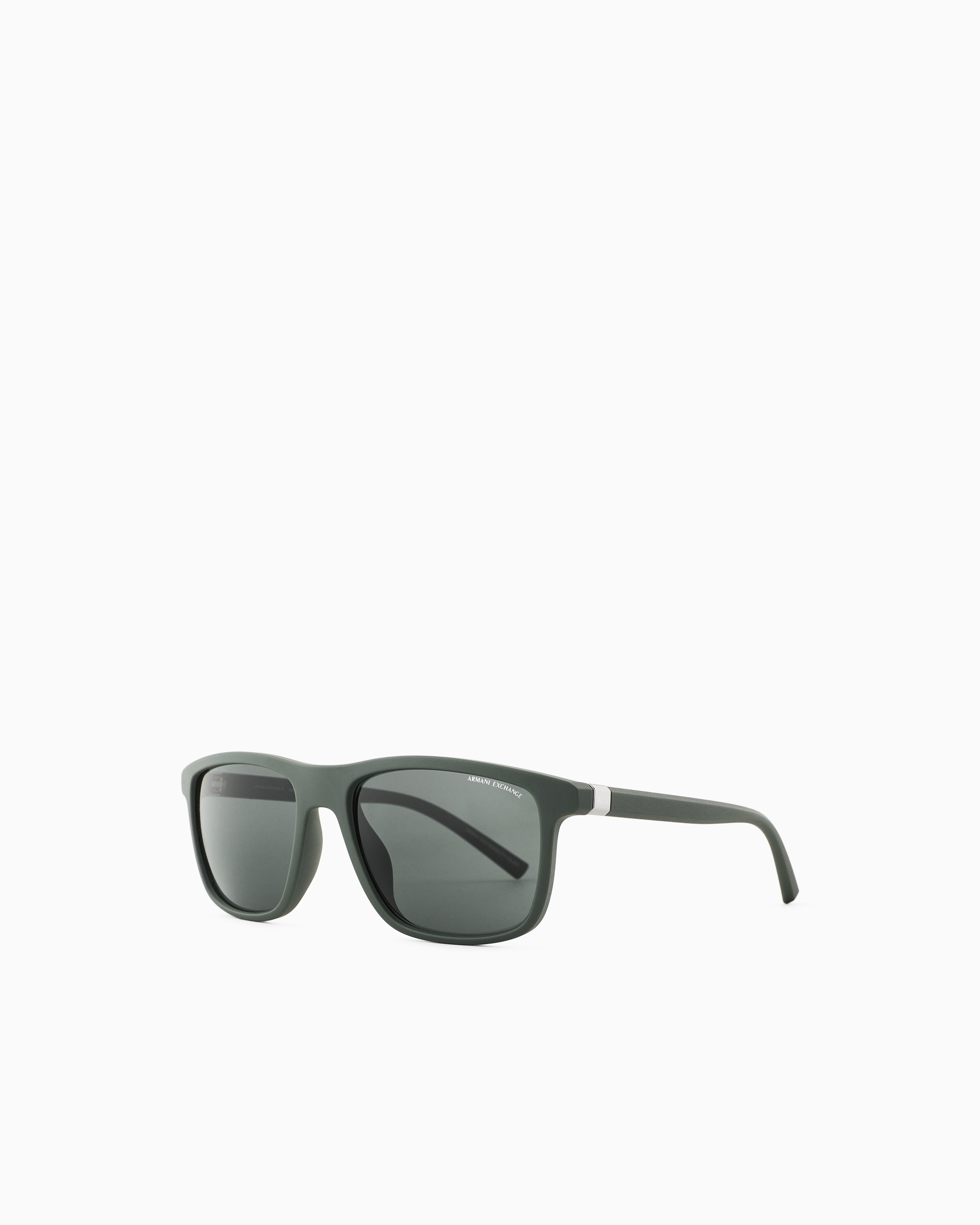 Armani Exchange Men's Green Square-Shaped Sunglasses For