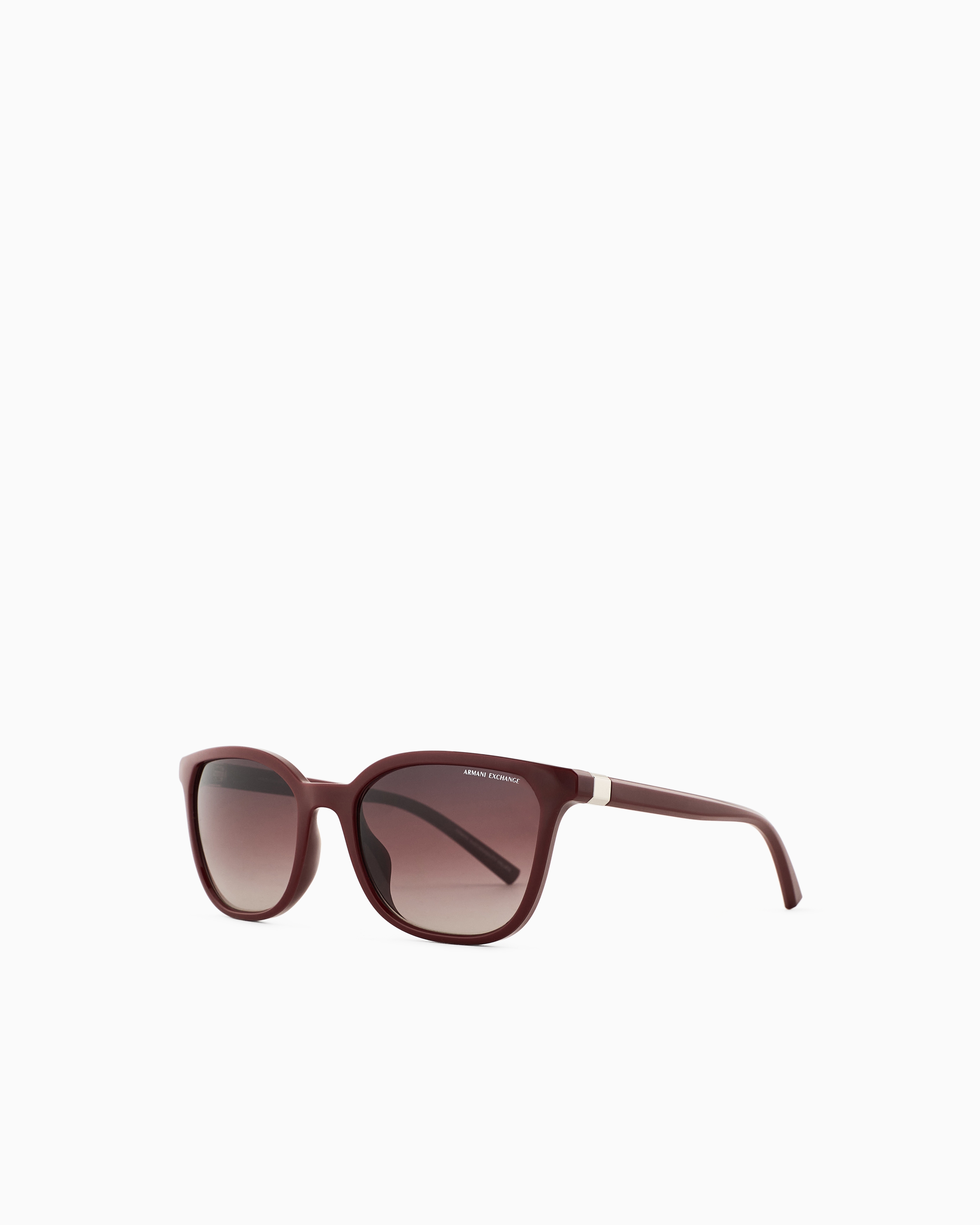 Armani Exchange Women's Burgundy Square Sunglasses