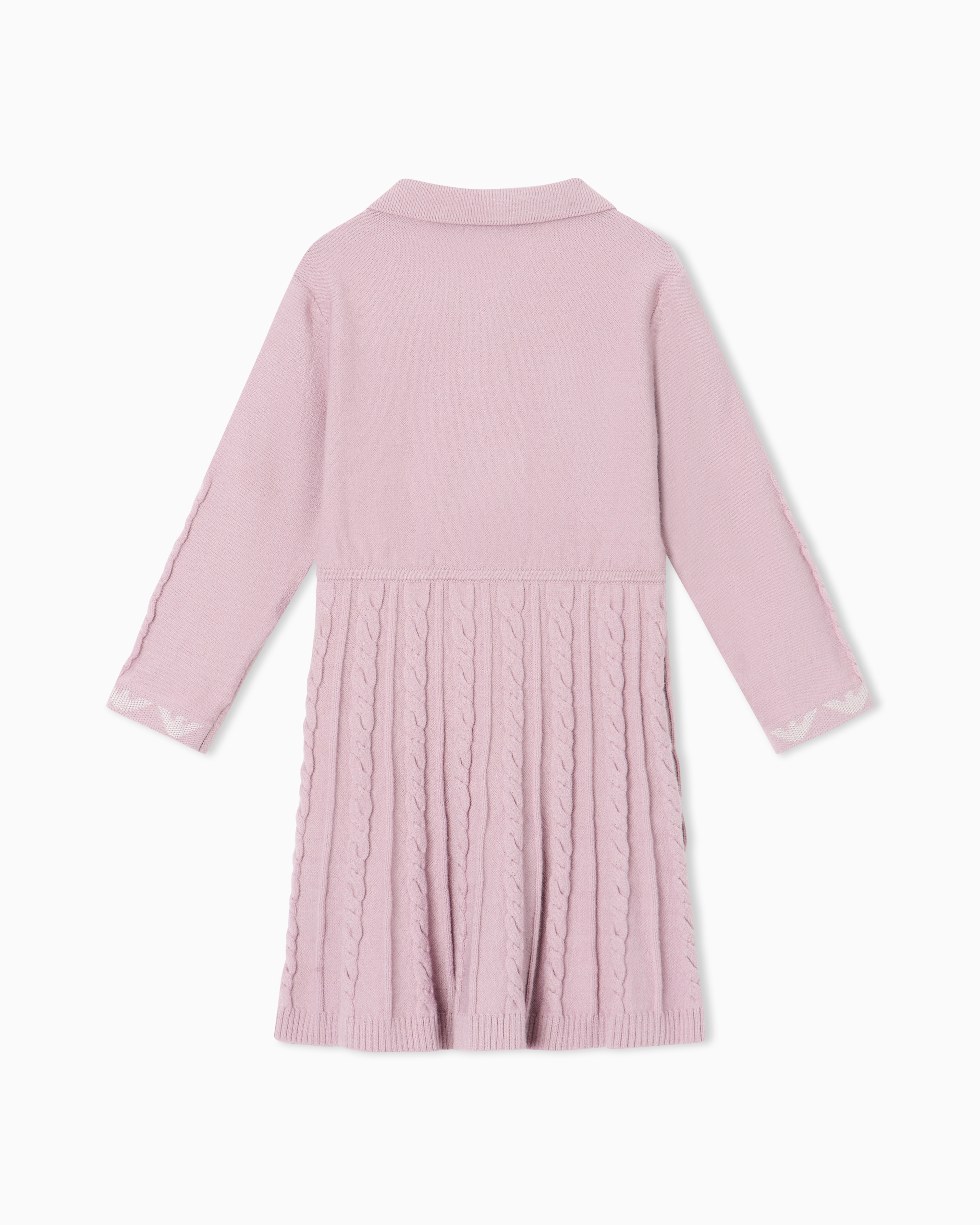 EMPORIO ARMANI ニットワンピース12A レギュラーフィット 襟付き ケーブルニット ワンピース | Emporio Armani
