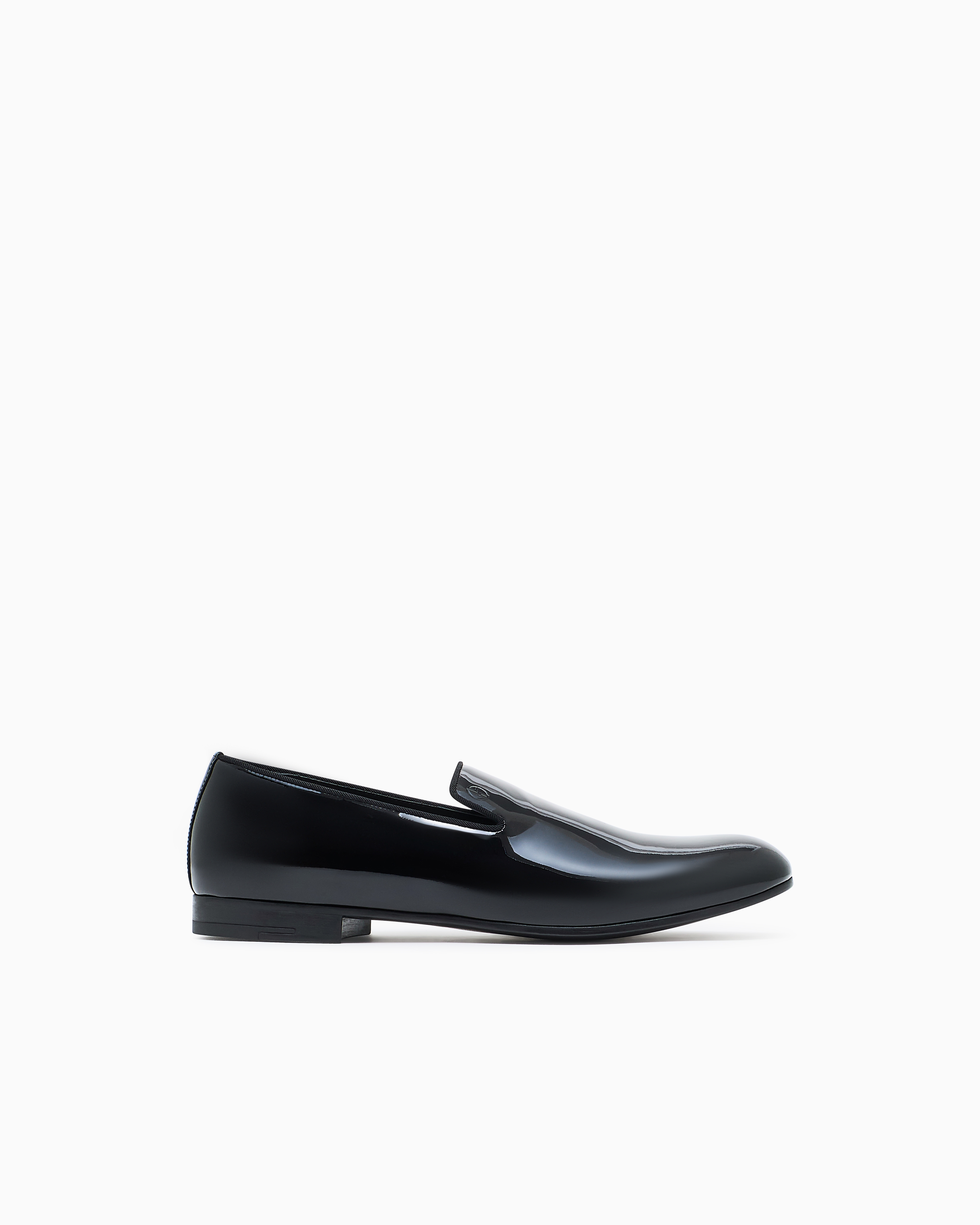 Giorgio Armani Black Patent Leather Loafers