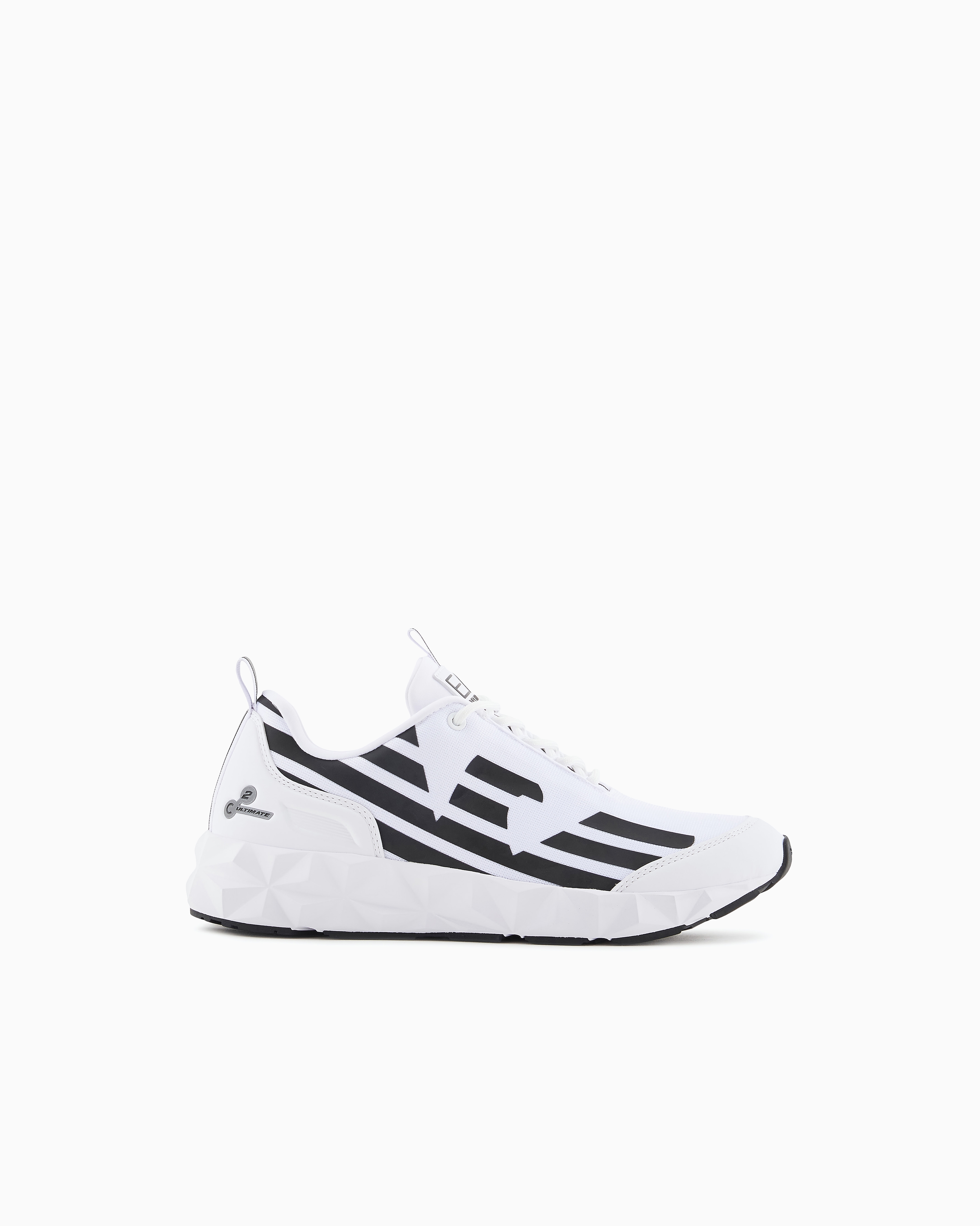 Ea7 Unisex White Running Sneaker With Ultralight Sole Ultimate C2 Kombat New