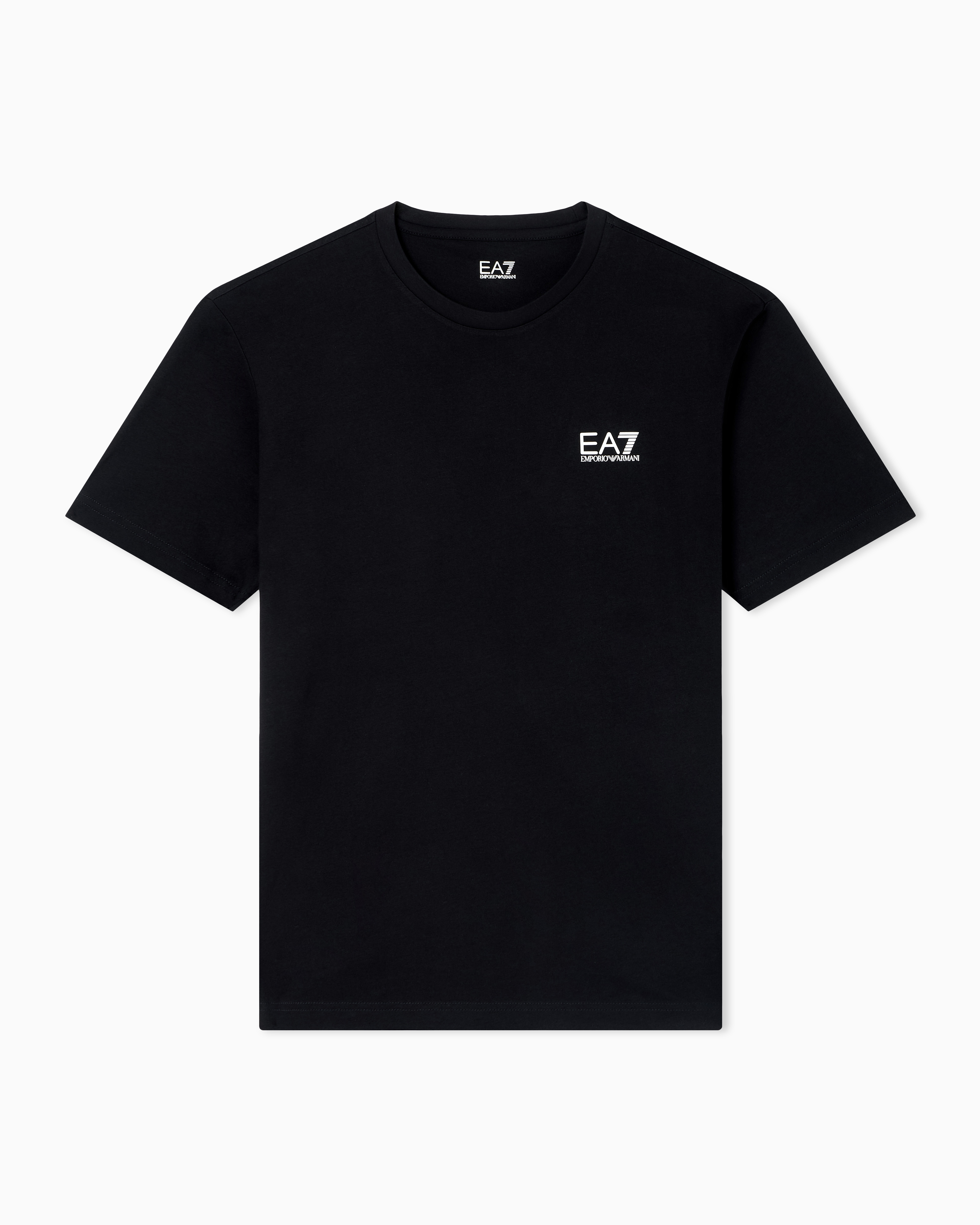 Ea7 Black Pima Cotton Core Identity T-Shirt
