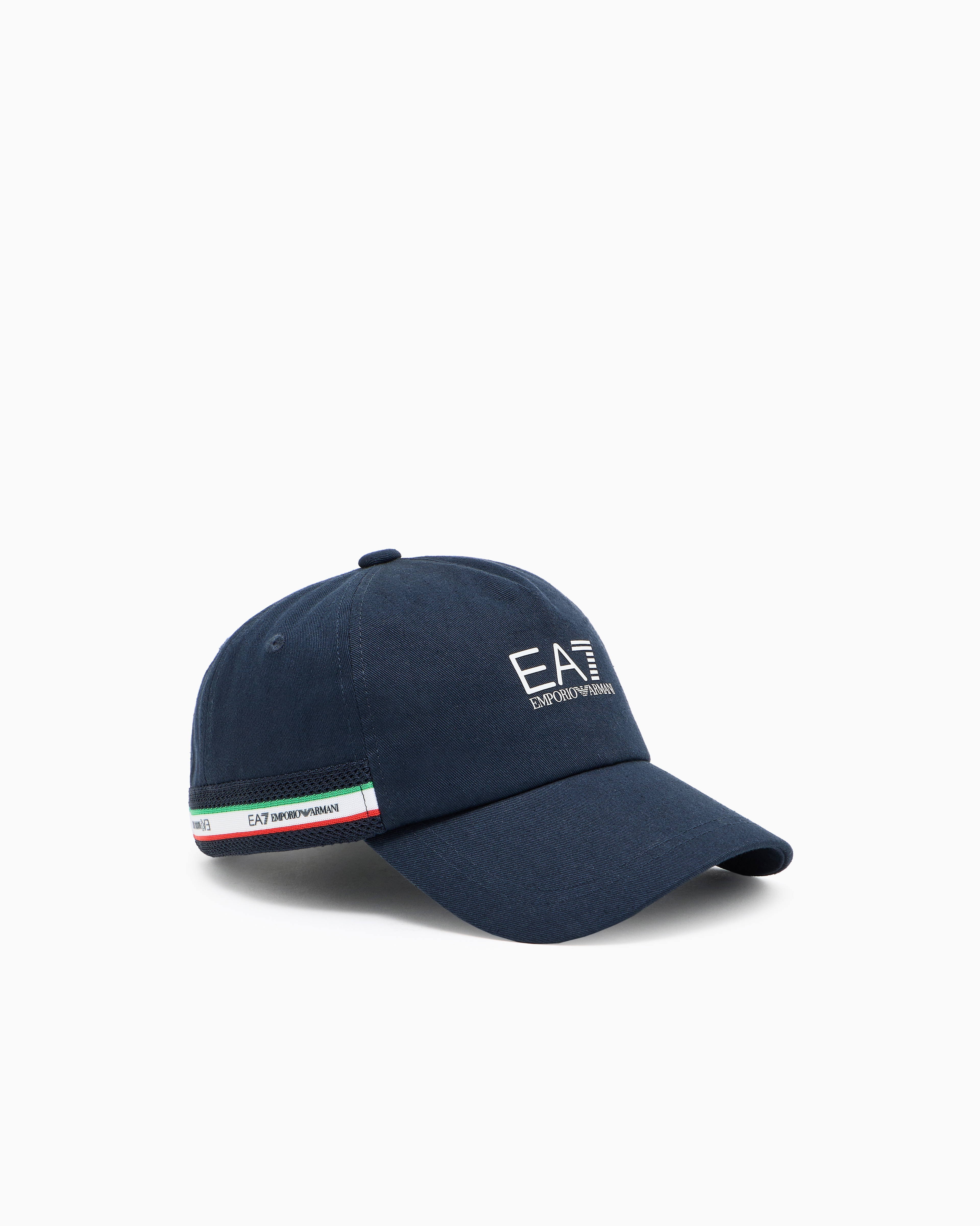 Ea7 Unisex Navy Blue Italian Spirit Cotton Baseball Cap