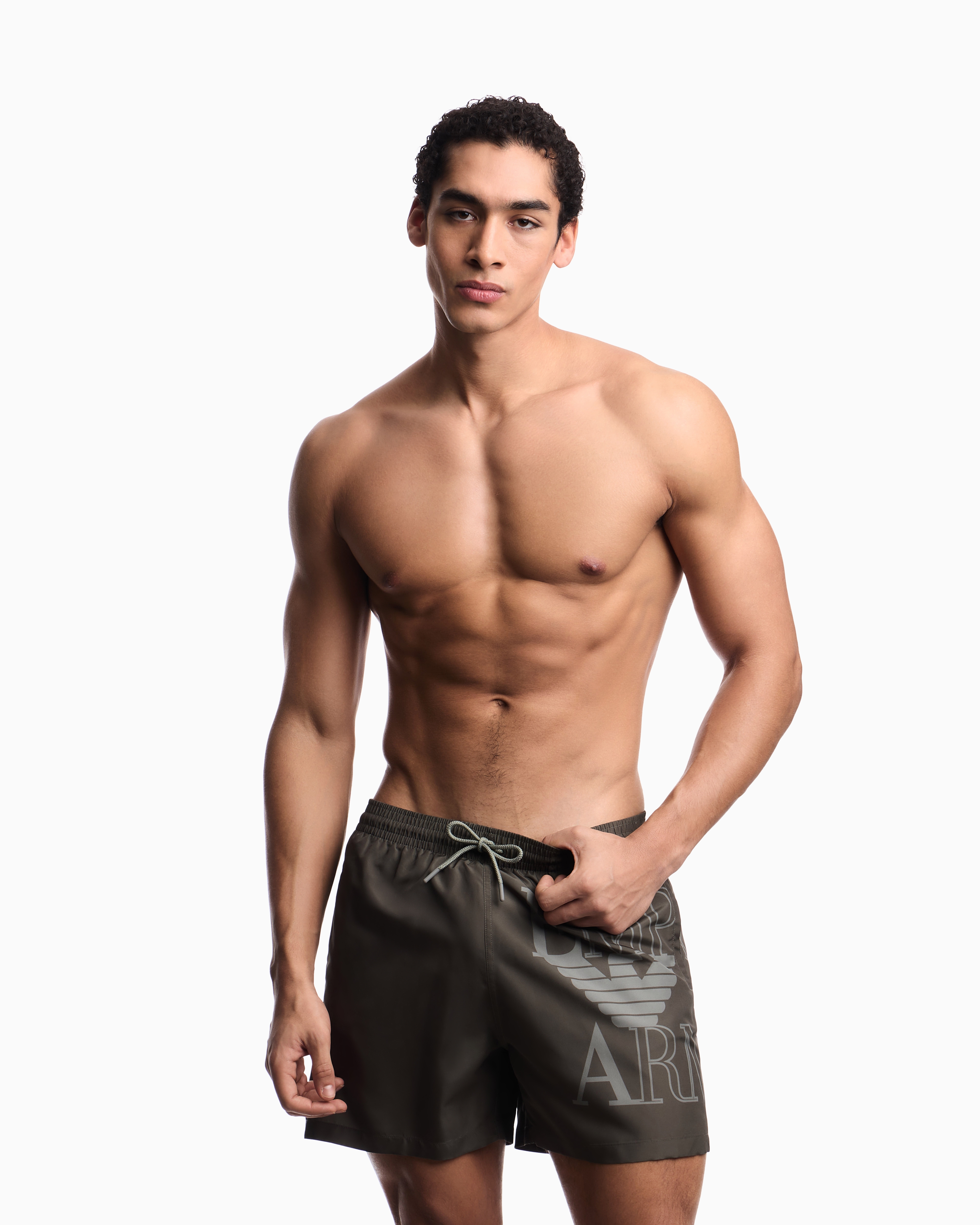 Bold logo swim shorts | Emporio Armani