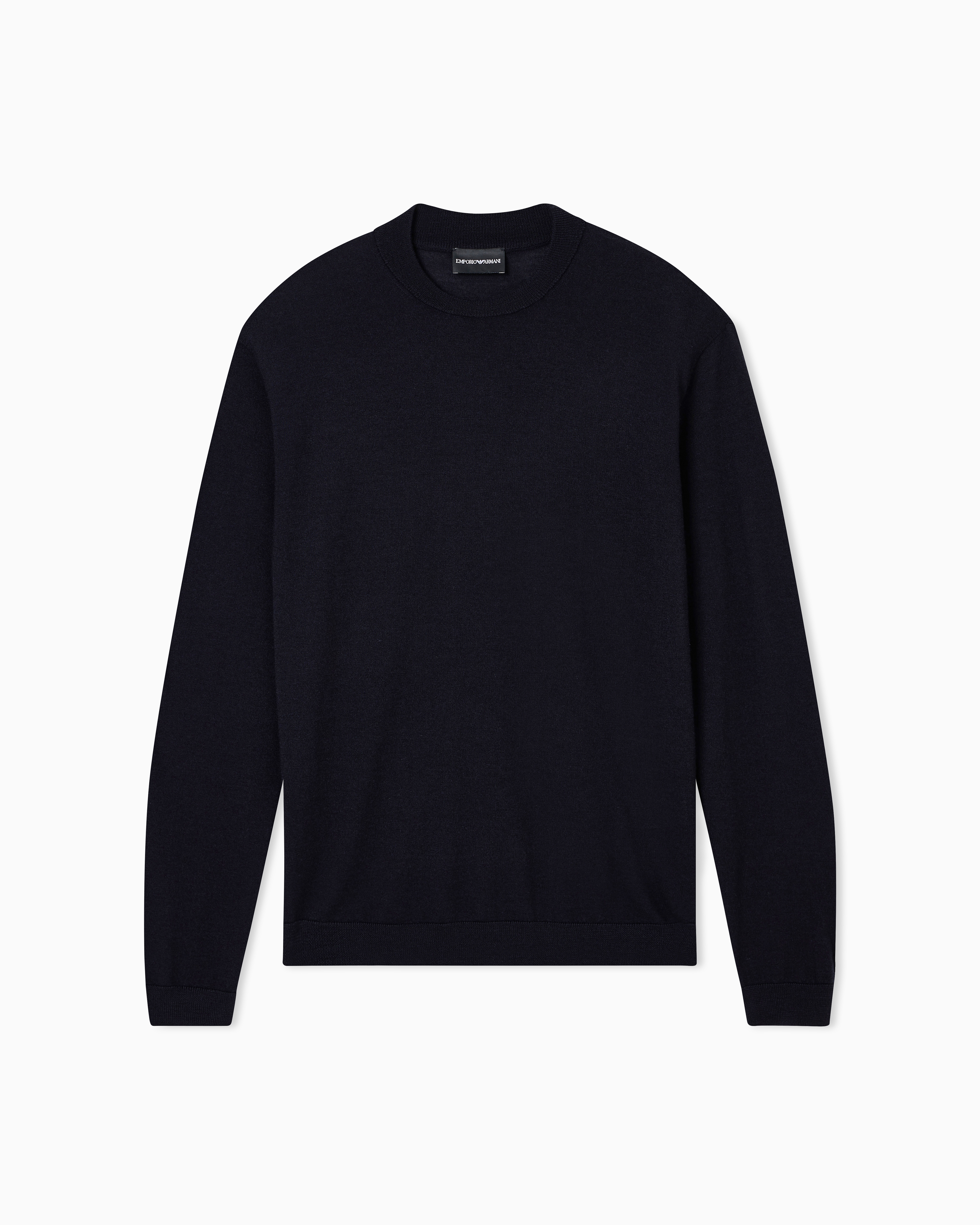 Emporio Armani Maglione In Lana Vergine Rasata Travel Essential