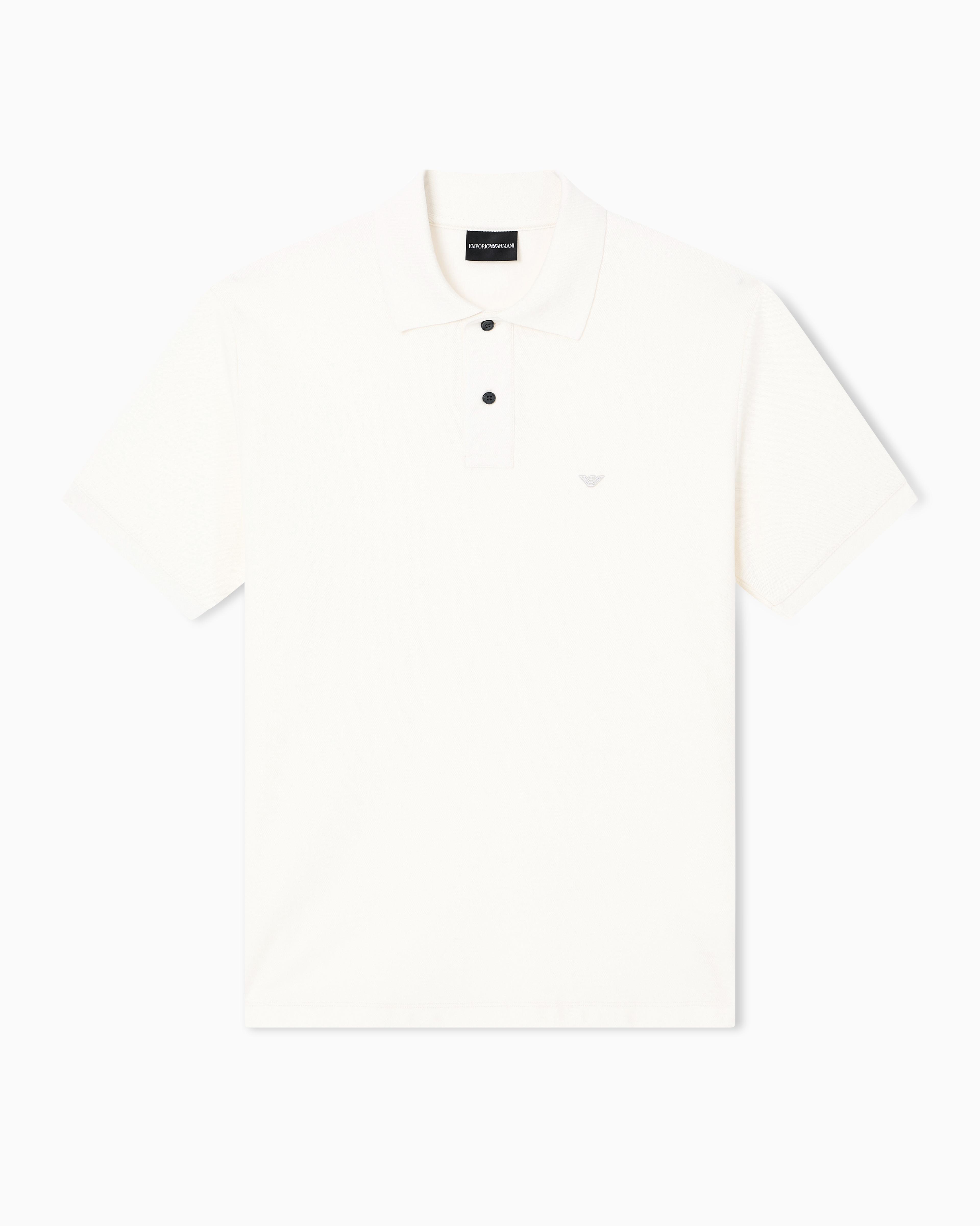 Emporio Armani Beige Slim-Fit Piqué Polo Shirt