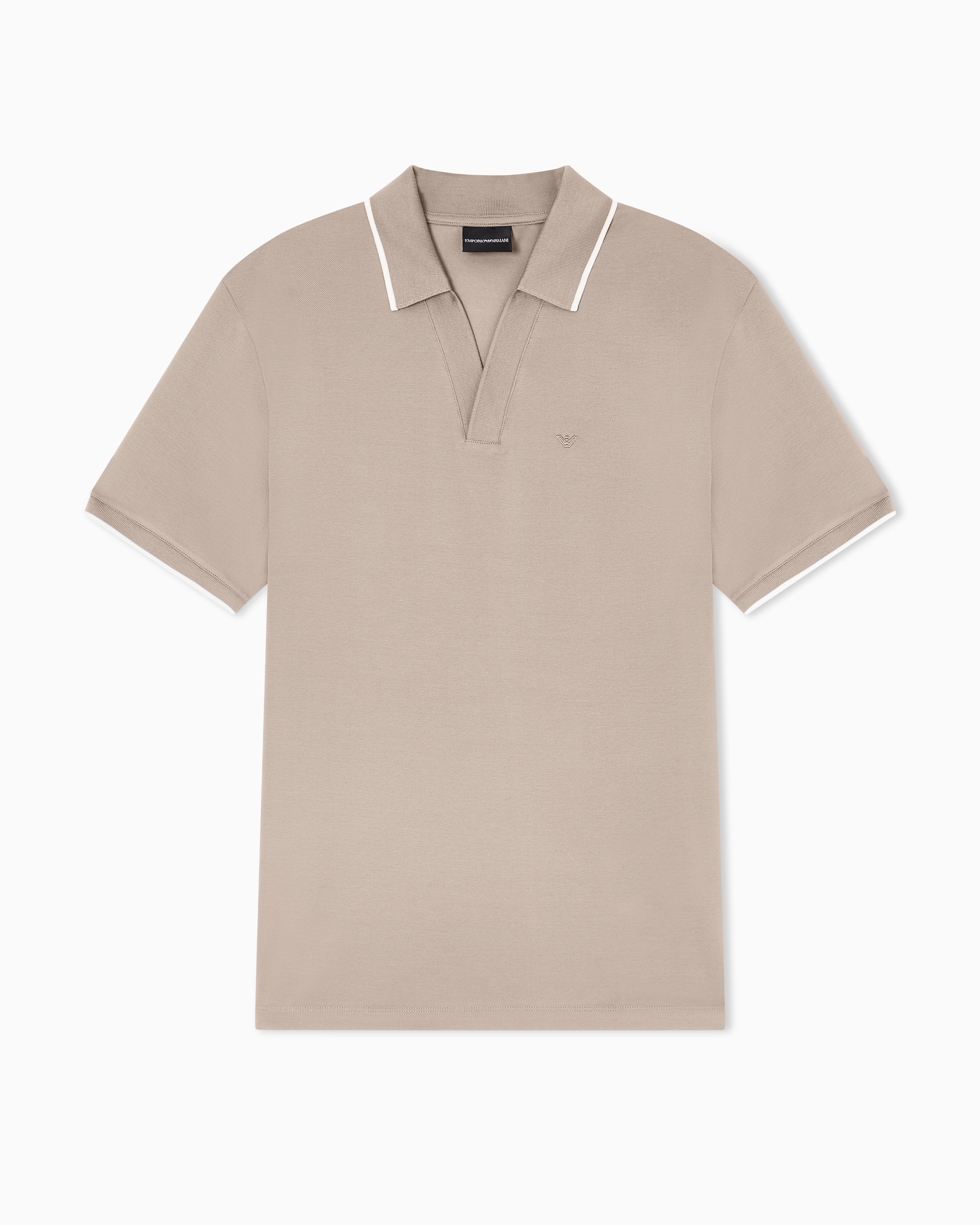 Emporio Armani Polo Con Scollo V In Piquet