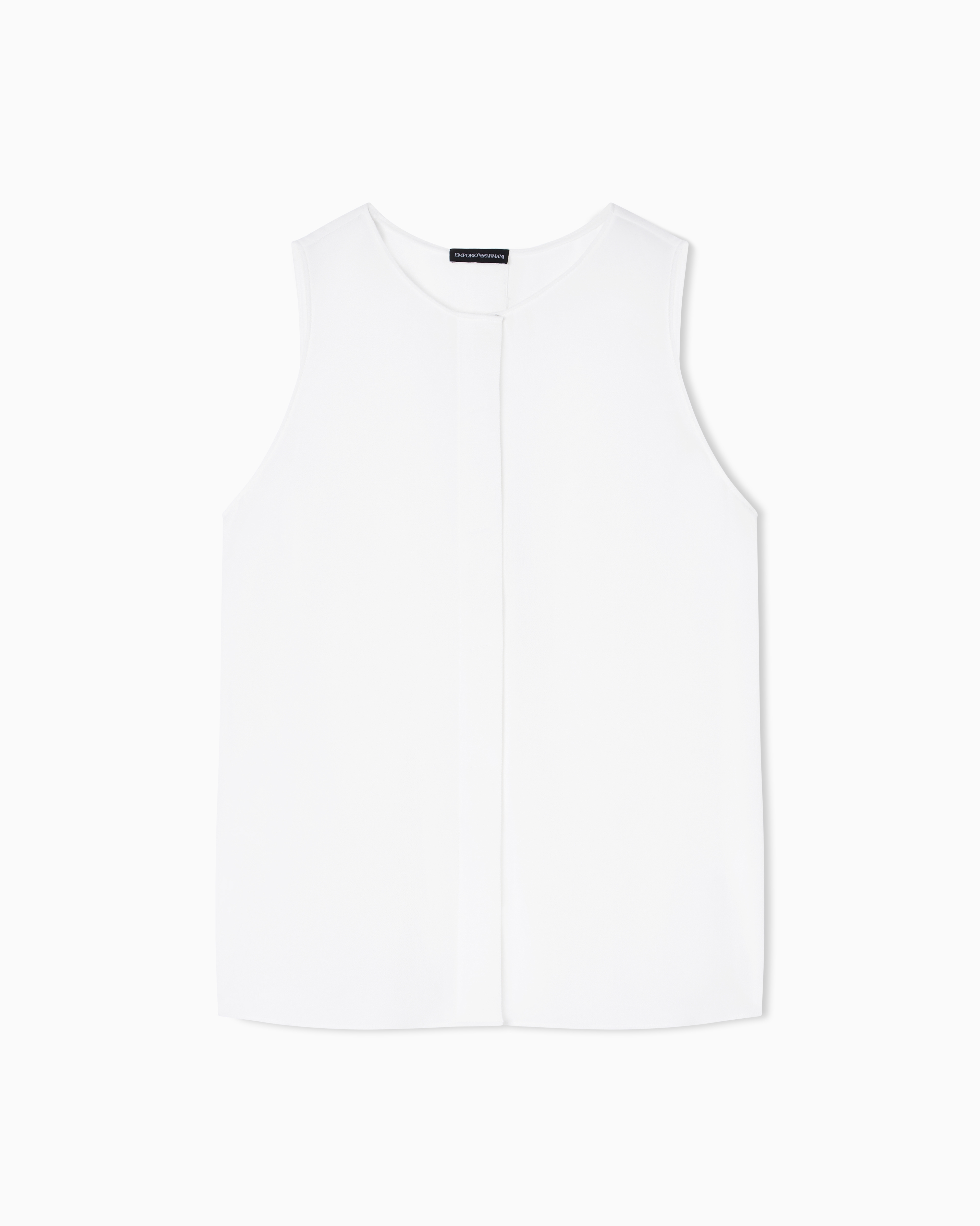 Emporio Armani Top Con Bottoni Sul Retro In Crepe Fluido