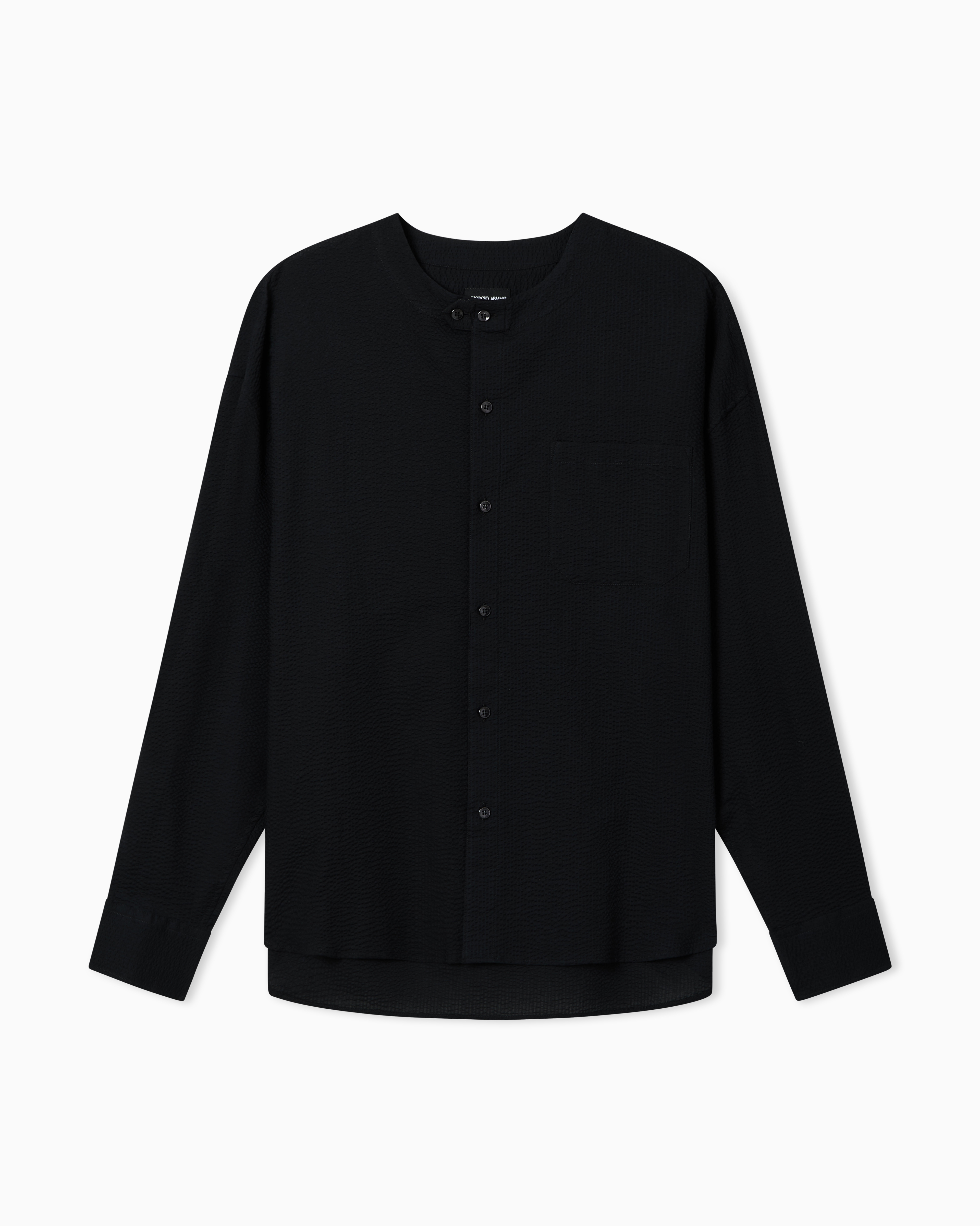 Giorgio Armani Camicia In Seersucker Di Cotone