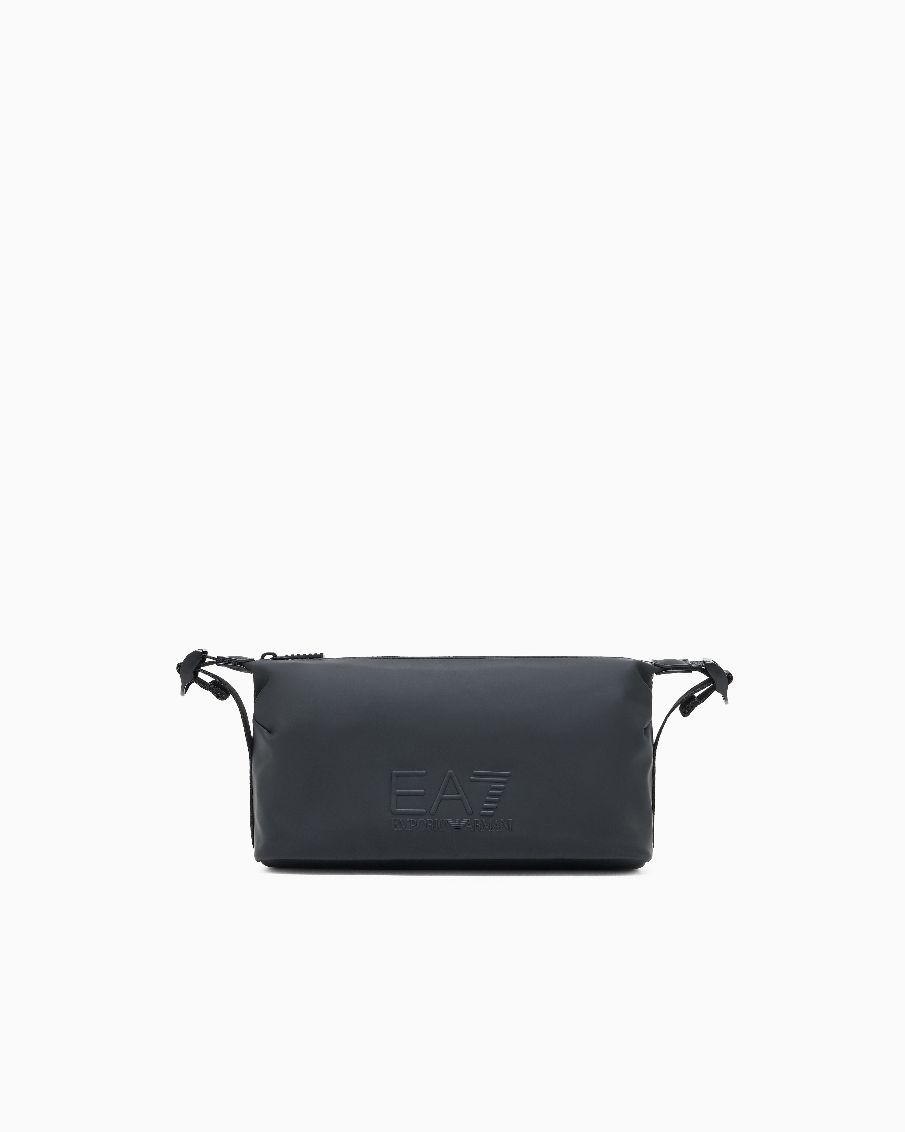 Ea7 Unisex Black Washbag In Technical Fabric