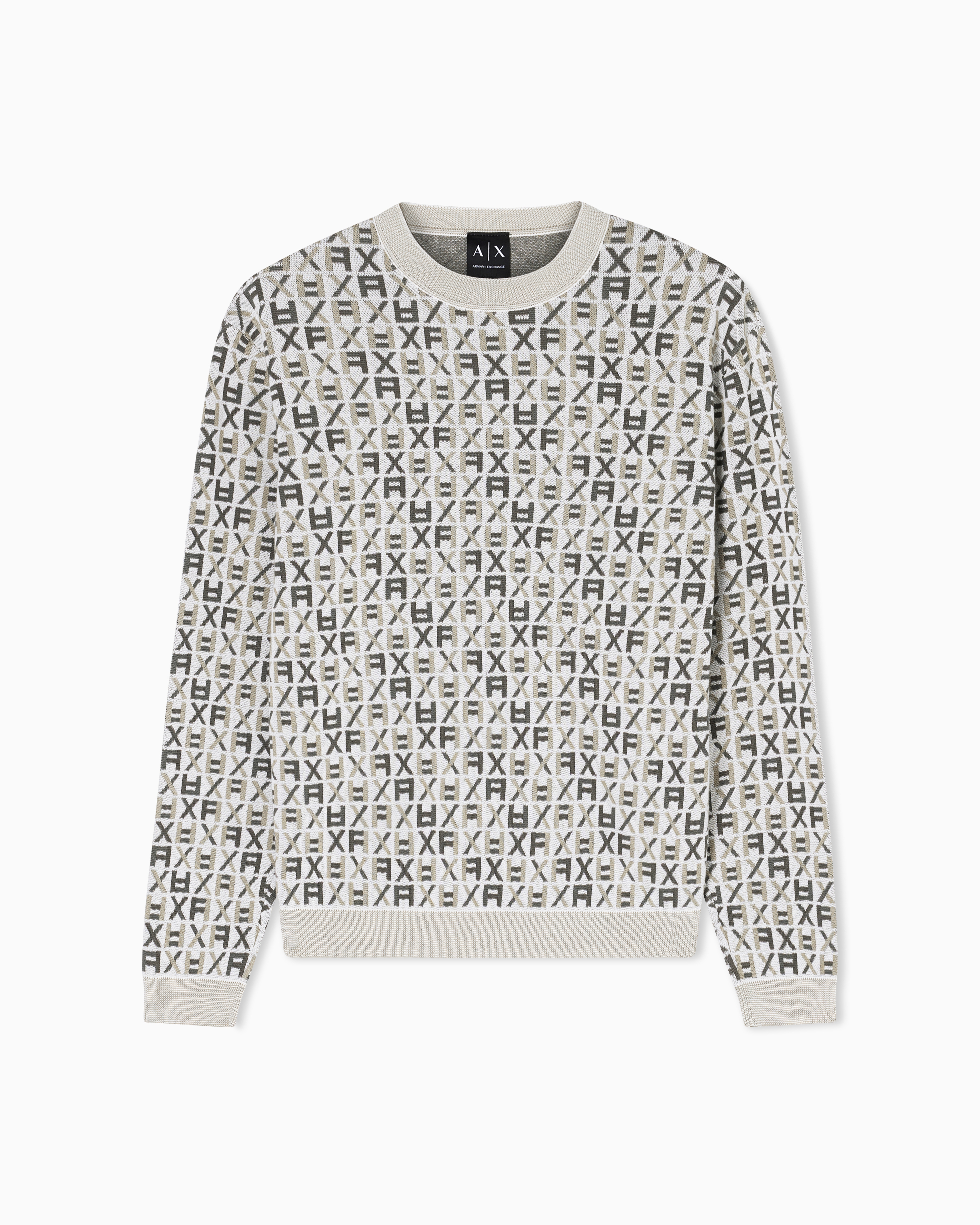 Armani Exchange Maglione Con Logo Allover