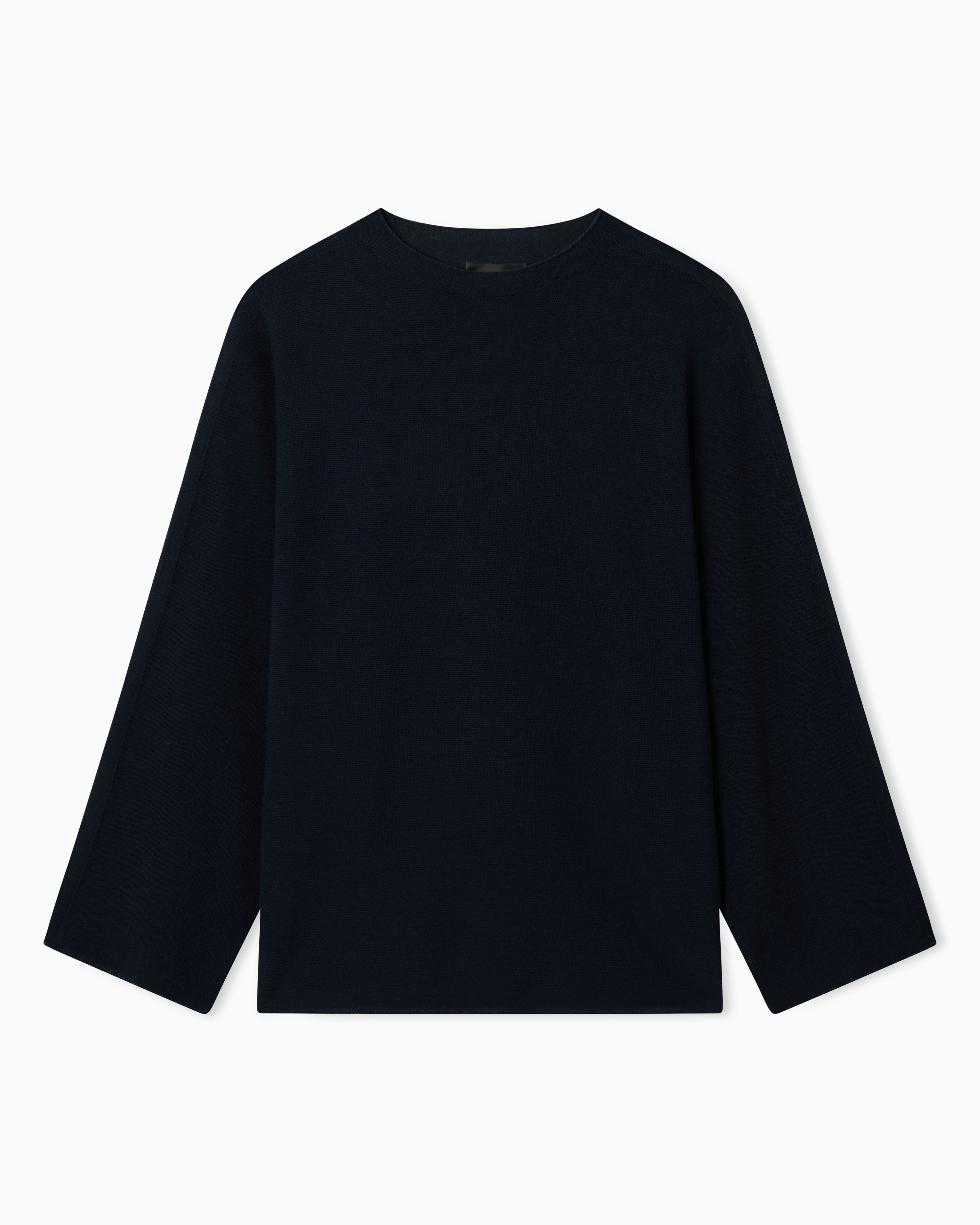 Emporio Armani Blue Link-Stitch Knit Jumper