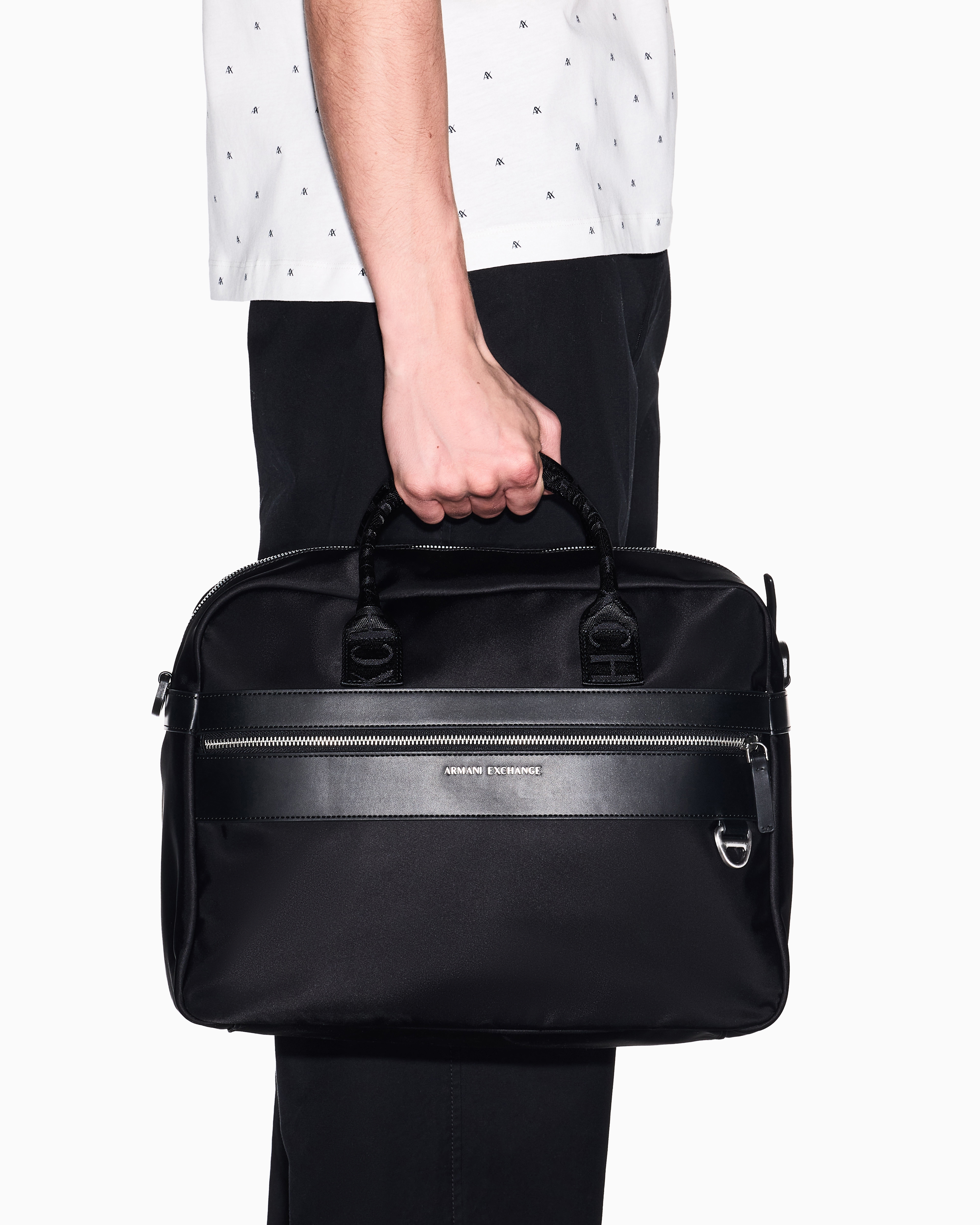EMPORIO ARMANI バッグ Emporio Armani Men's All Over Jacquard Quilted Zip Backpack