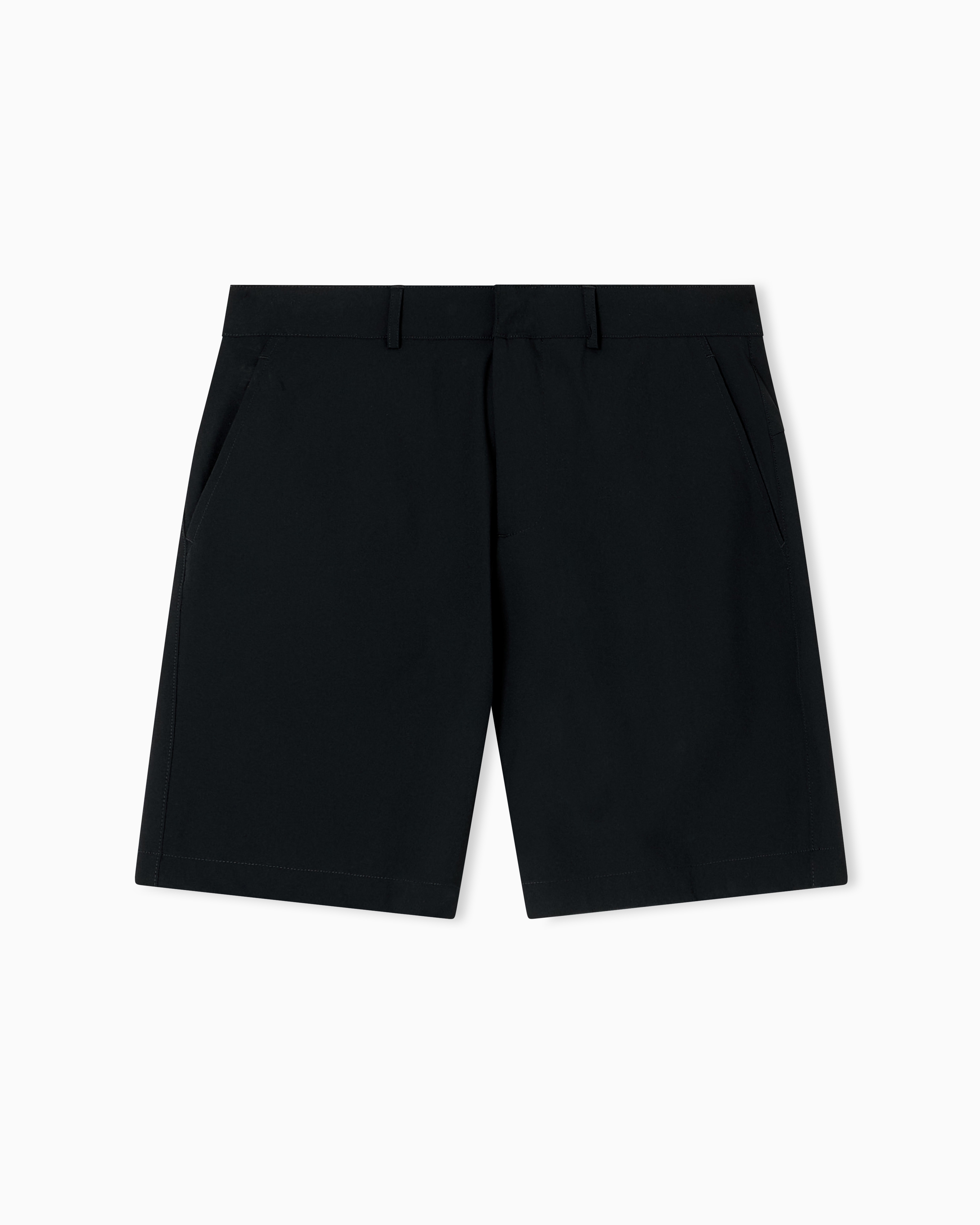 Ea7 Black Golf Pro Polo Bermuda Shorts In Ventus7 Technical Fabric