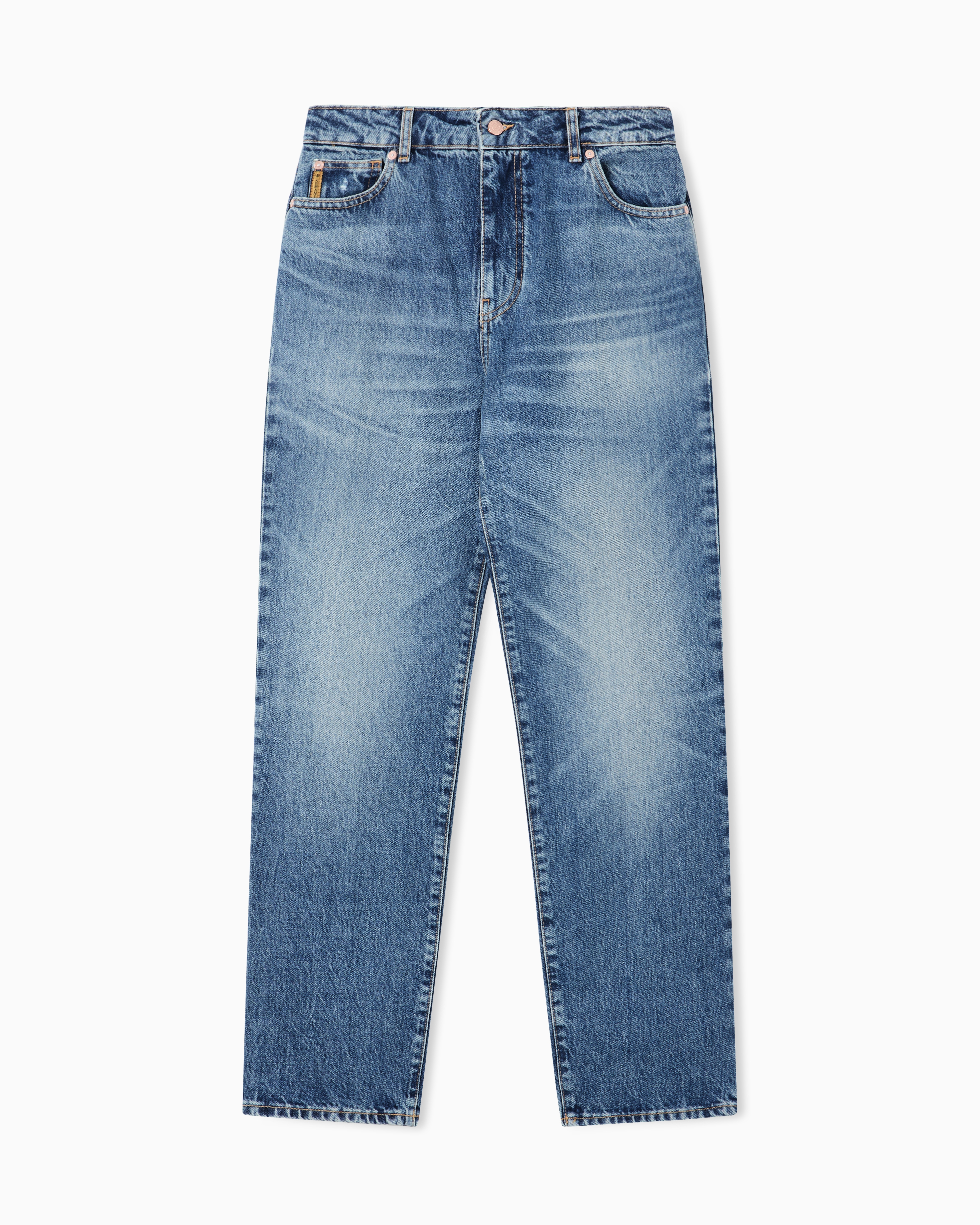 Emporio Armani Blue J3h Regular Fit, Stonewashed Denim Jeans