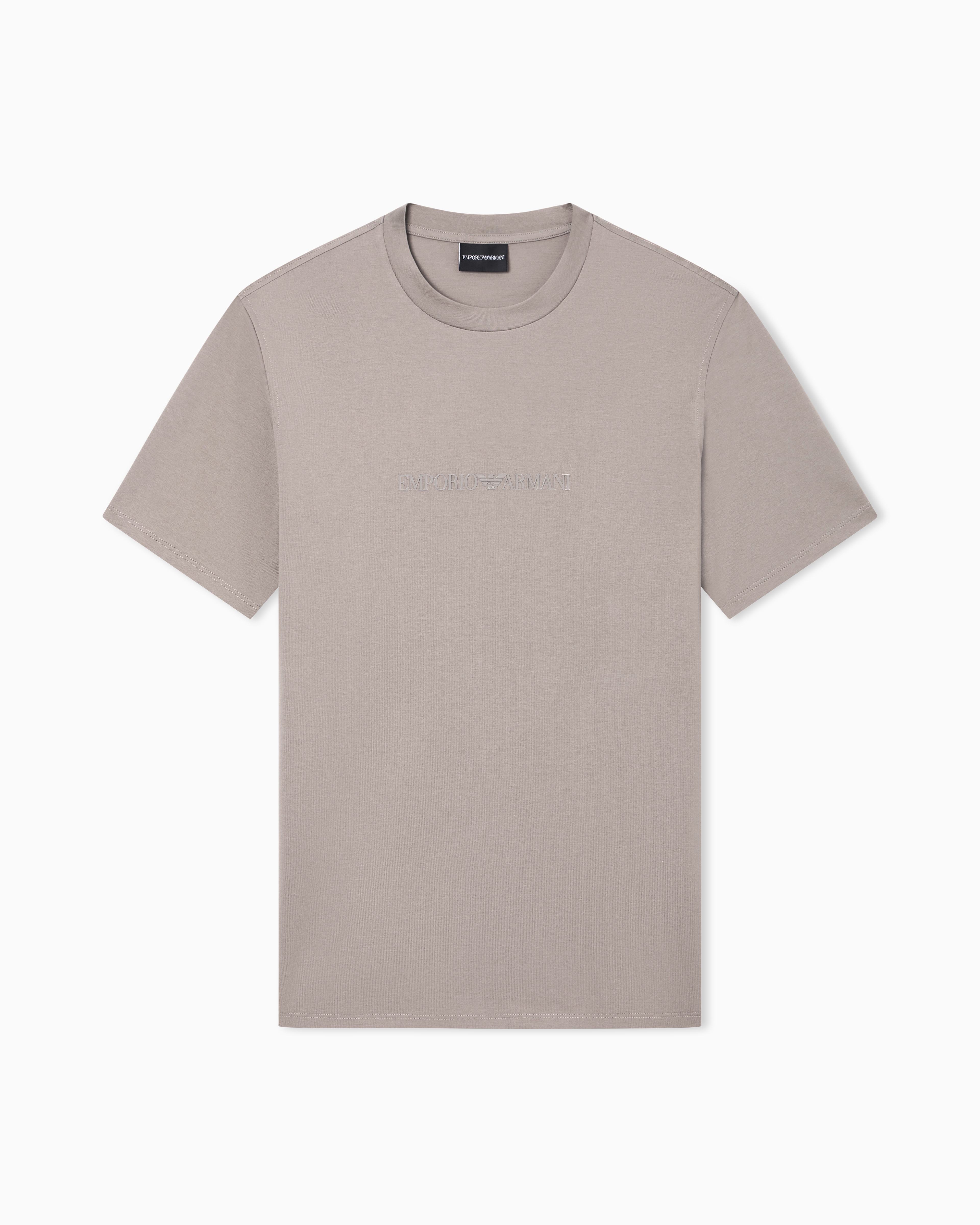 Emporio Armani Uomo T-Shirt In Jersey Pima Con Stampa Logo