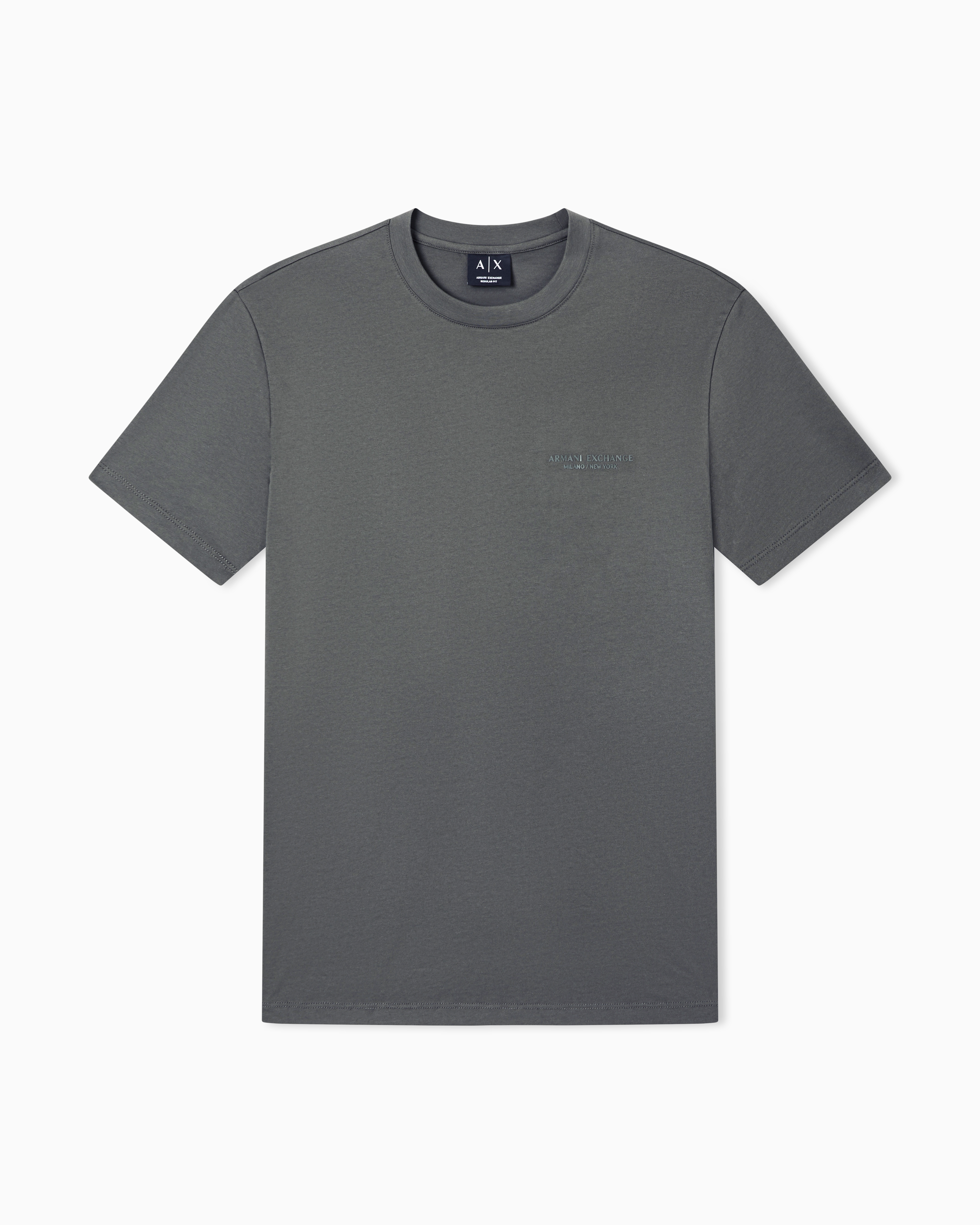 Armani Exchange Green Regular Fit T-Shirt In Cotton Jersey