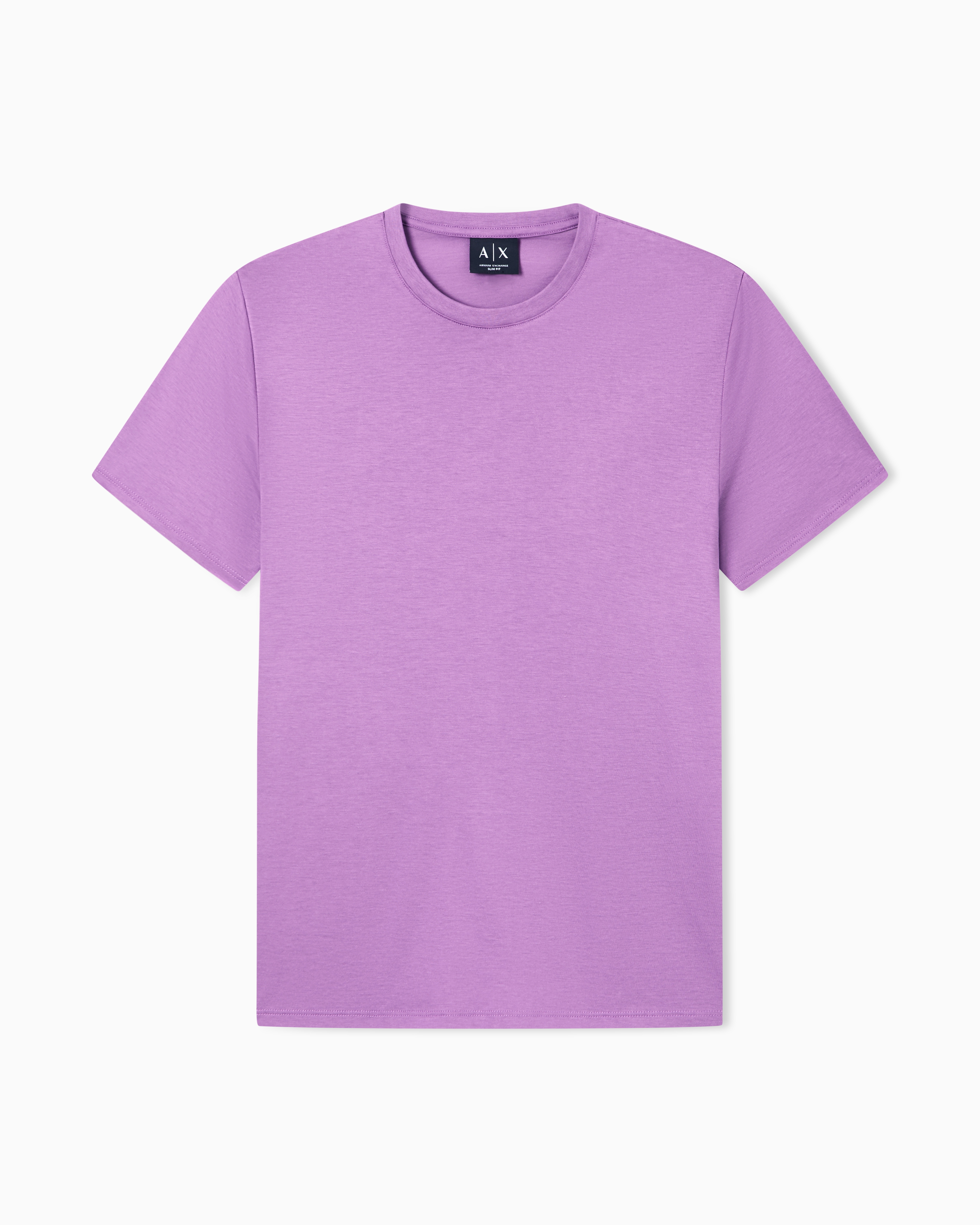 Armani Exchange Purple Slim Fit T-Shirt In Pima Cotton Jersey