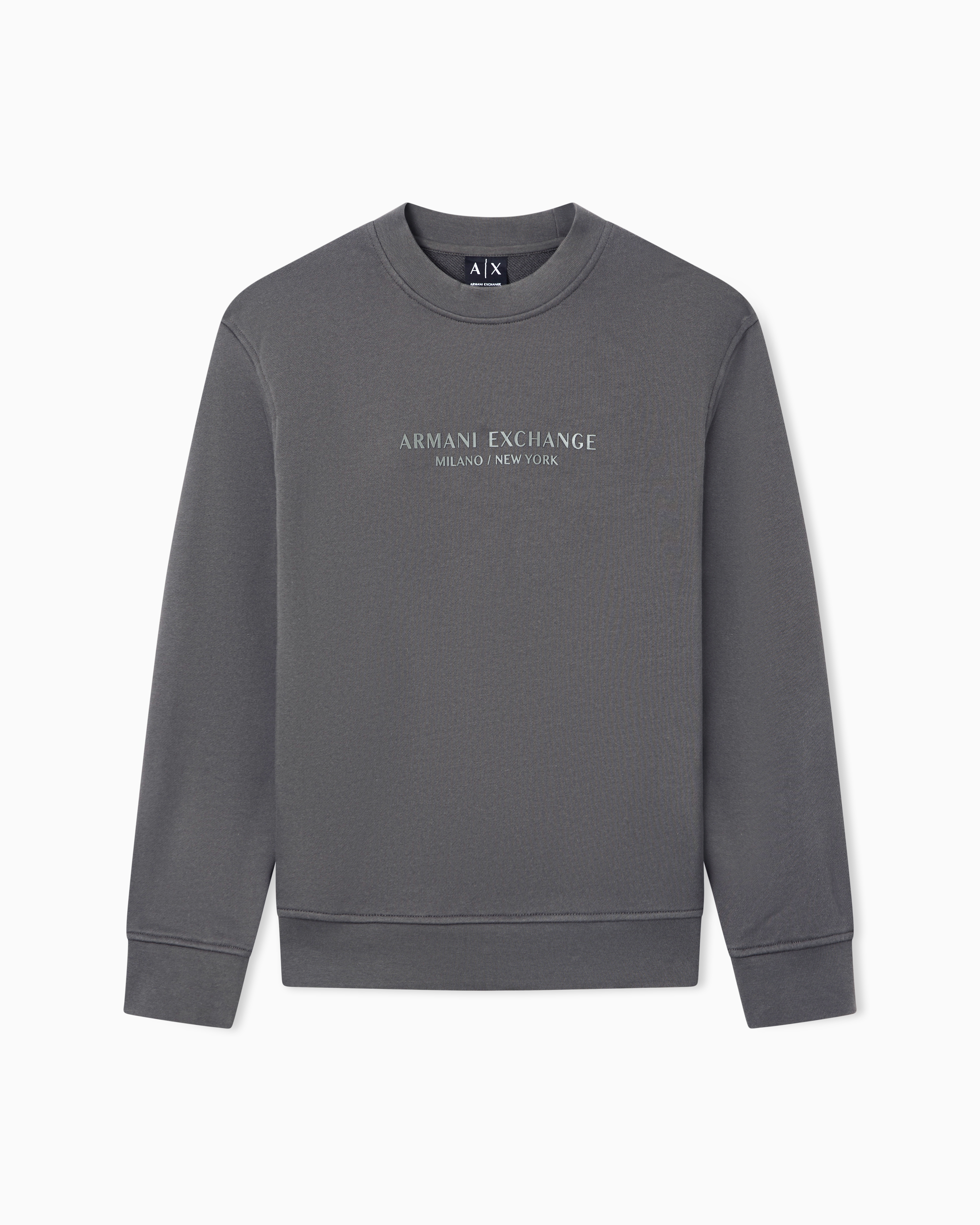 Armani Exchange Green Crewneck Sweatshirt With Tone Logo